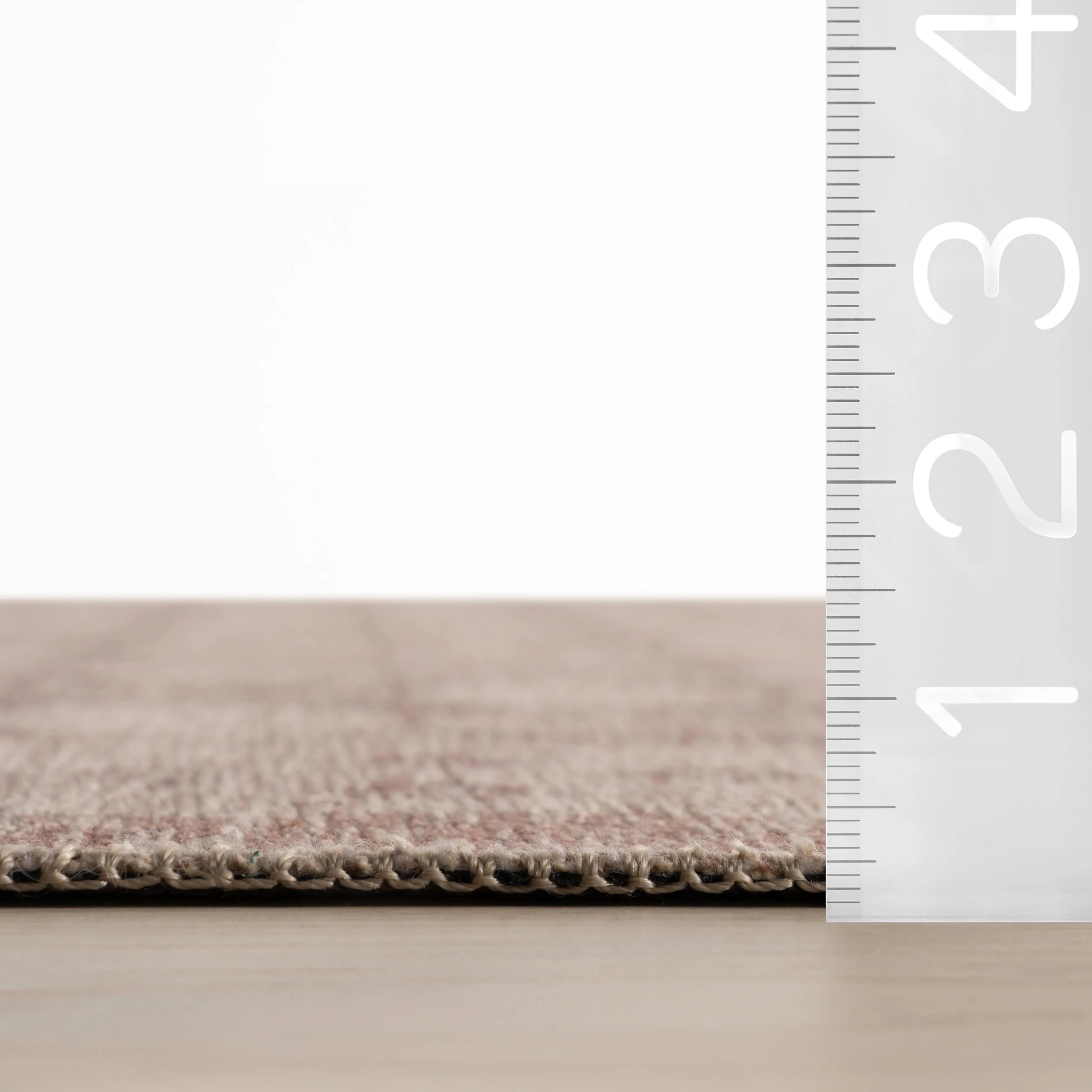 Selima Traditional Geometric Washable Rug | Peach - Image 6