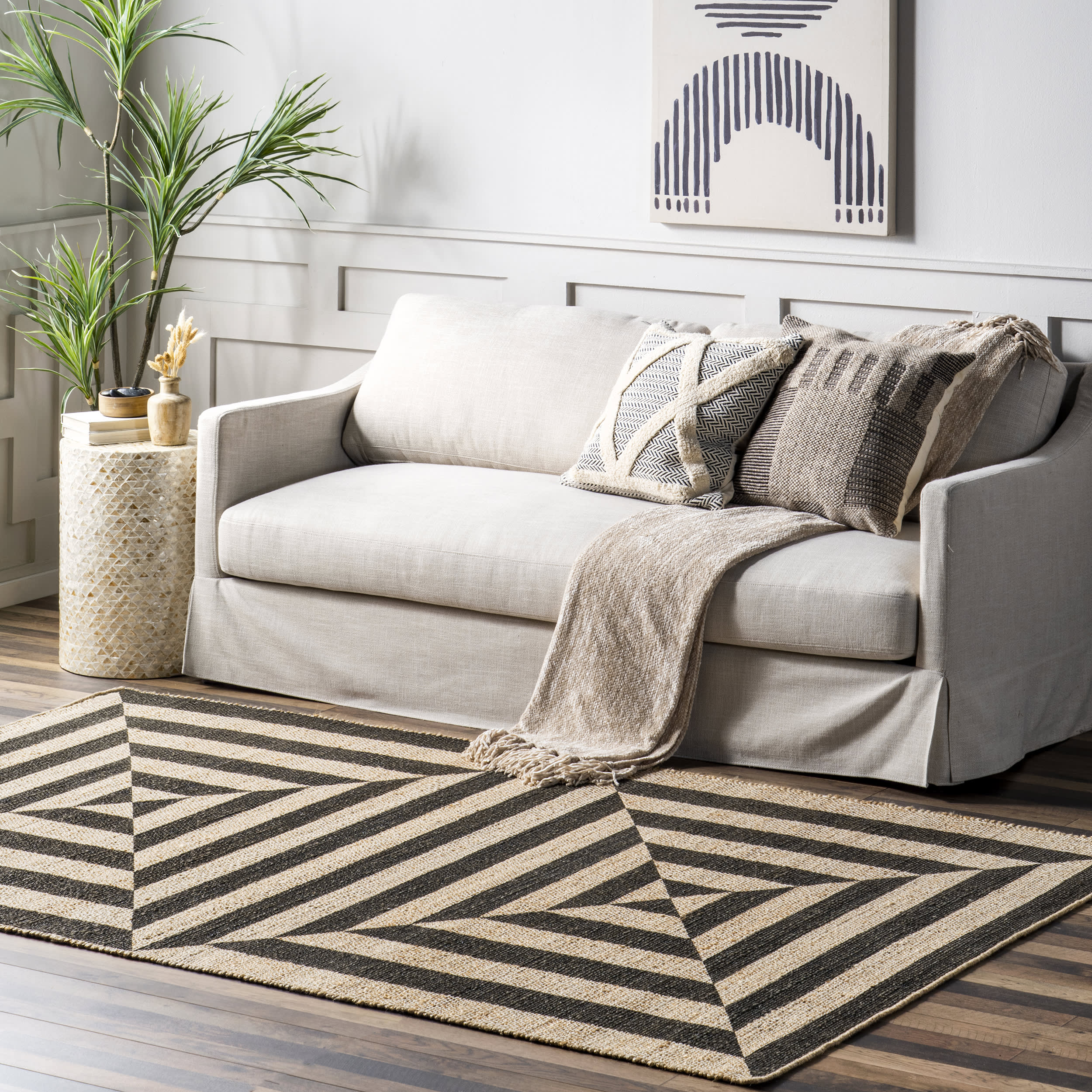 Seline Magic Abstract Rug | Dark Grey - Image 2
