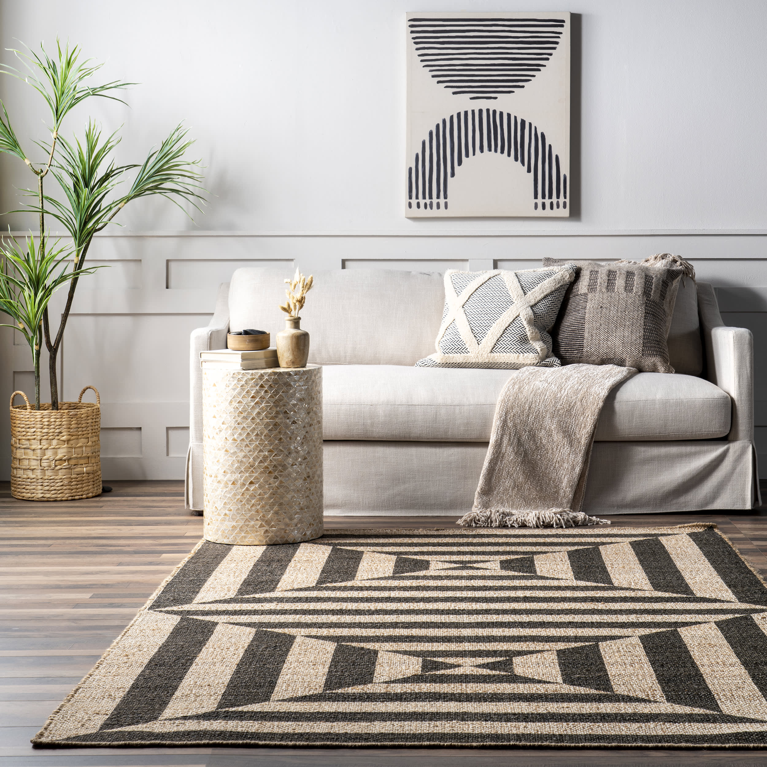 Seline Magic Abstract Rug | Dark Grey - Image 4
