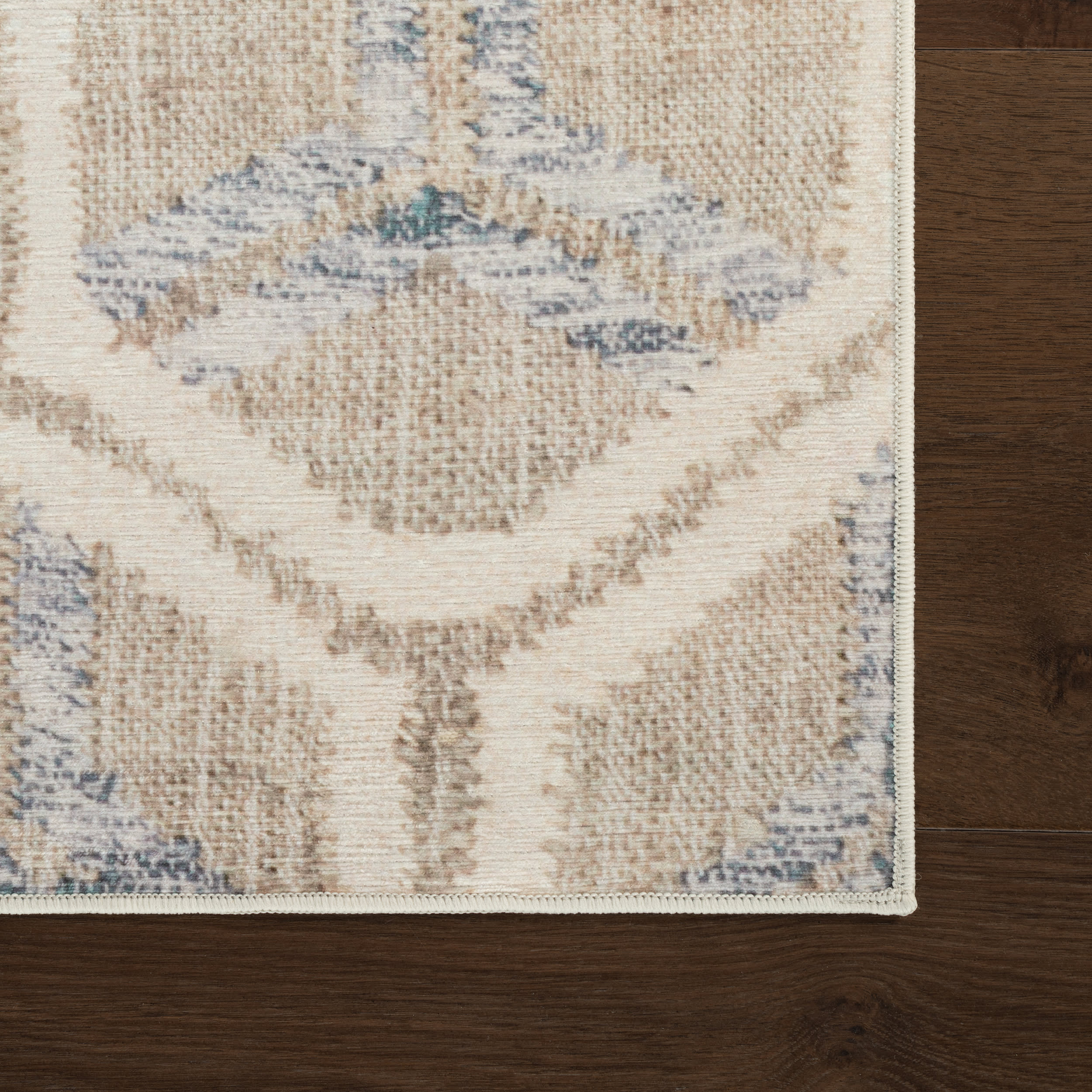 Senava Modern Geometric Washable Rug | Grey - Image 9