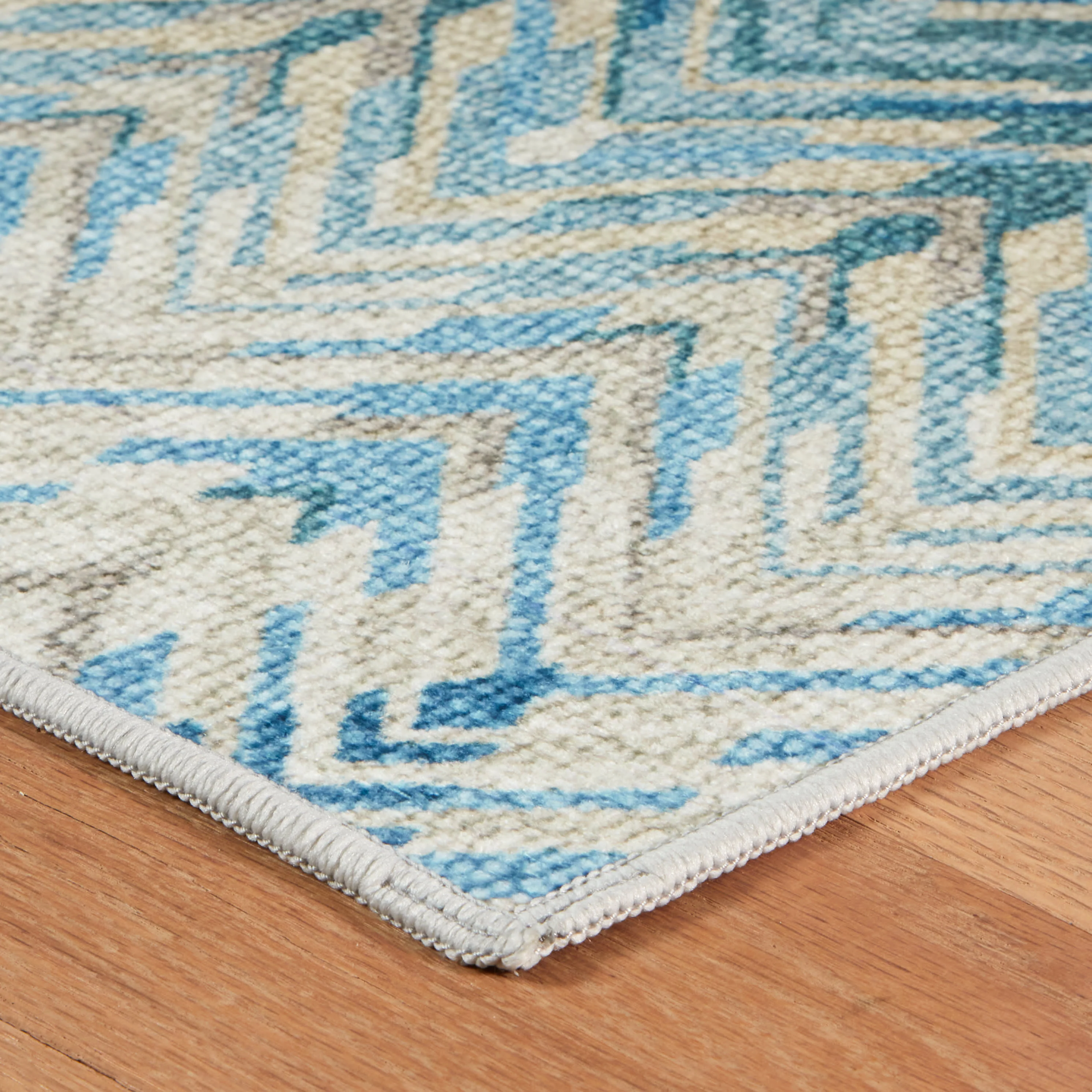 Seneca Machine Washable Rug | Blue - Image 4