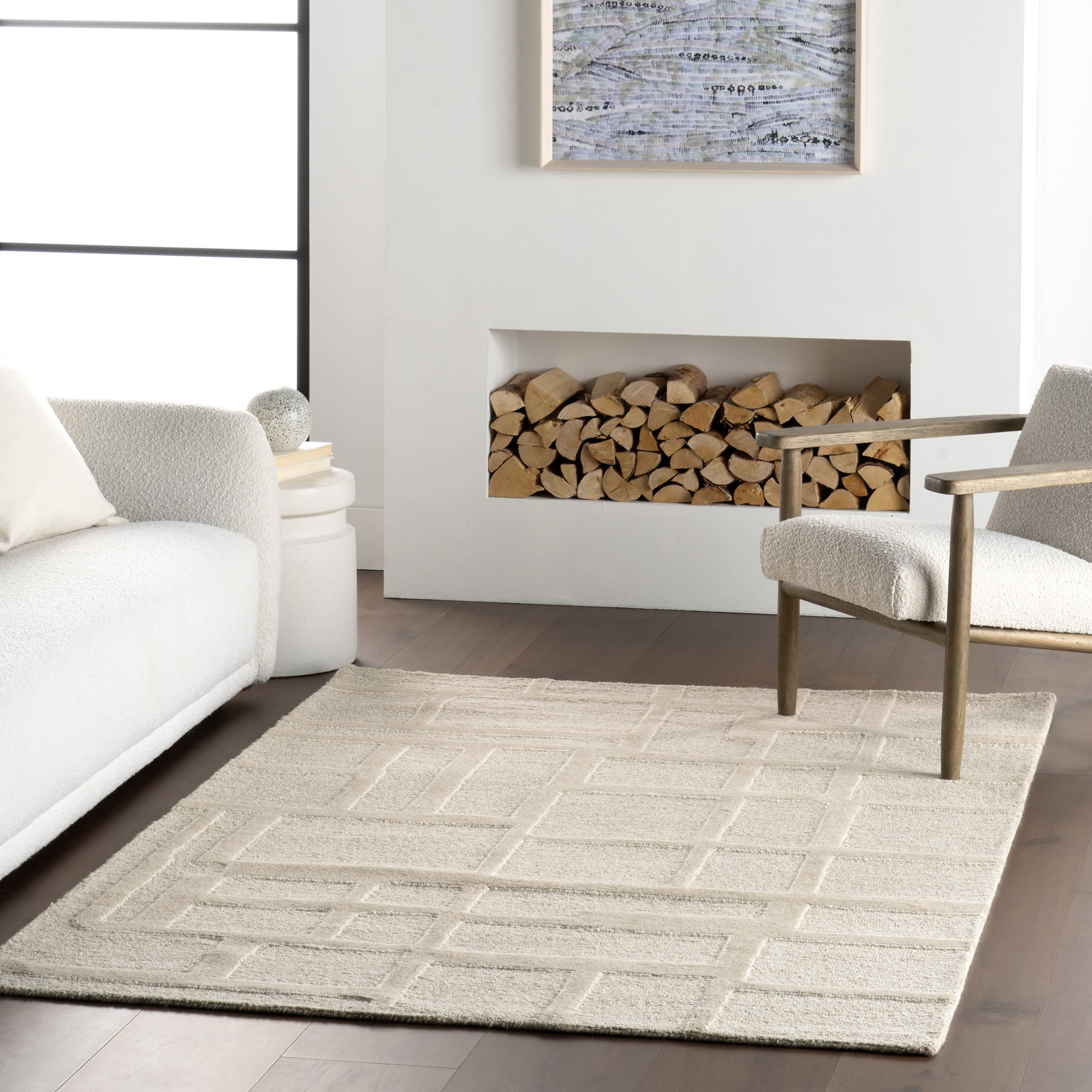 Seraphina Geometric Rug | Beige - Image 2