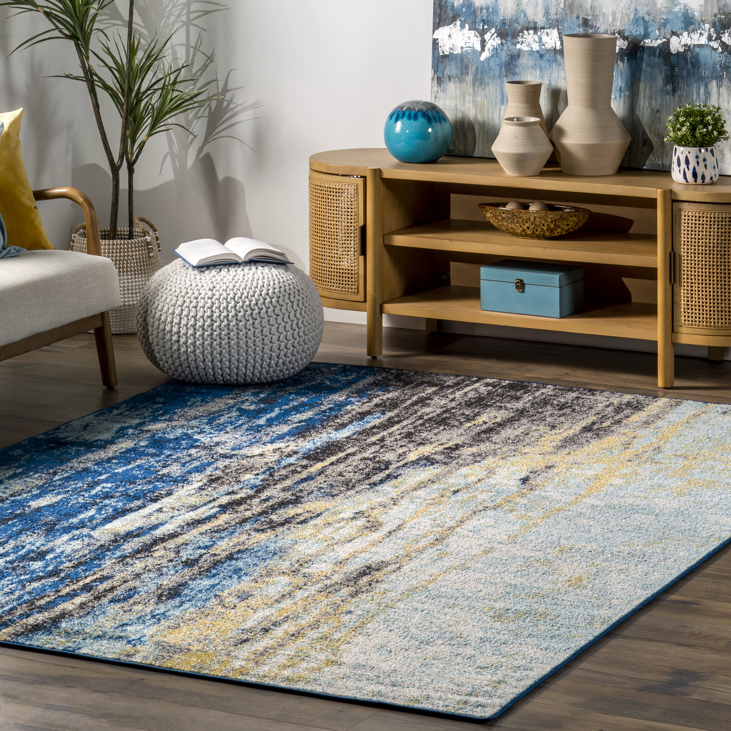 Serene Waterfall Rug | Blue - Image 2