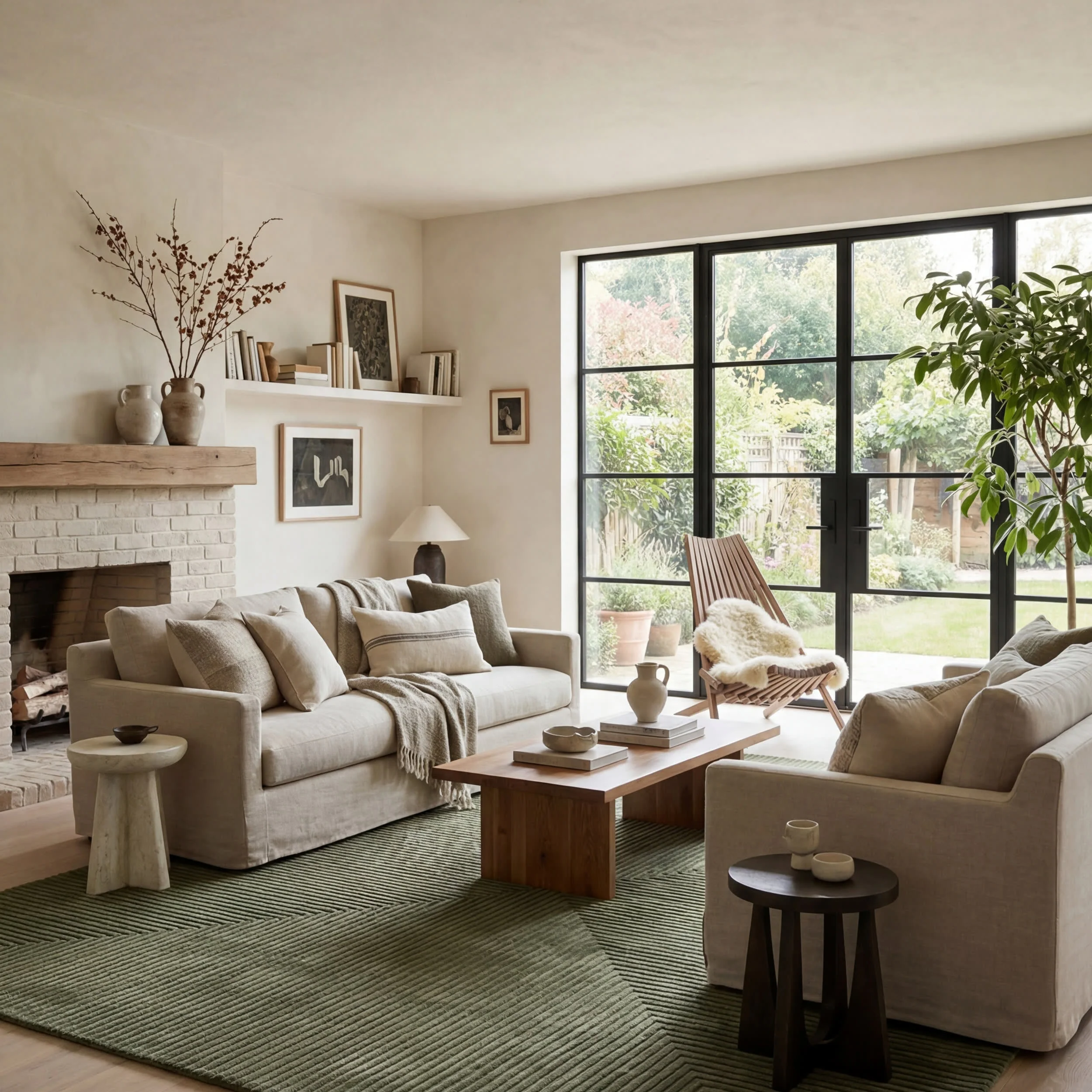 Serentha Diamond Plush Textured Washable Rug | Green - Image 2