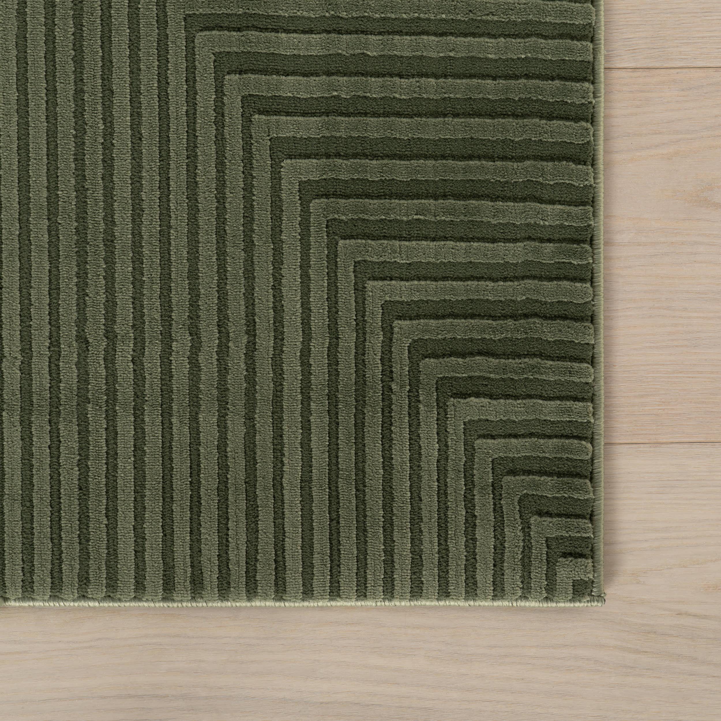 Serentha Diamond Plush Textured Washable Rug | Green - Image 4