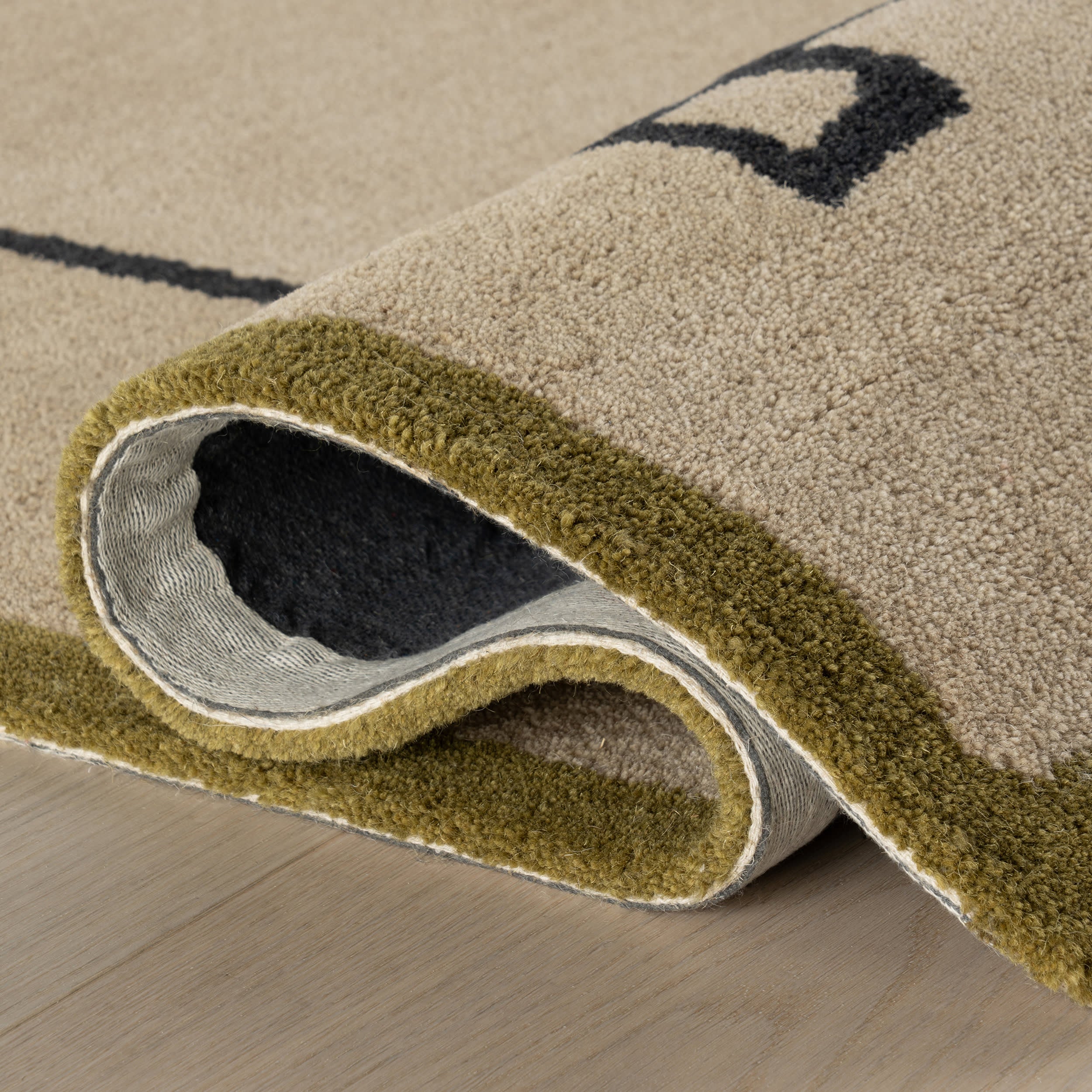 Serge Bordered Wool Rug by Nate Berkus | Tan - Image 10