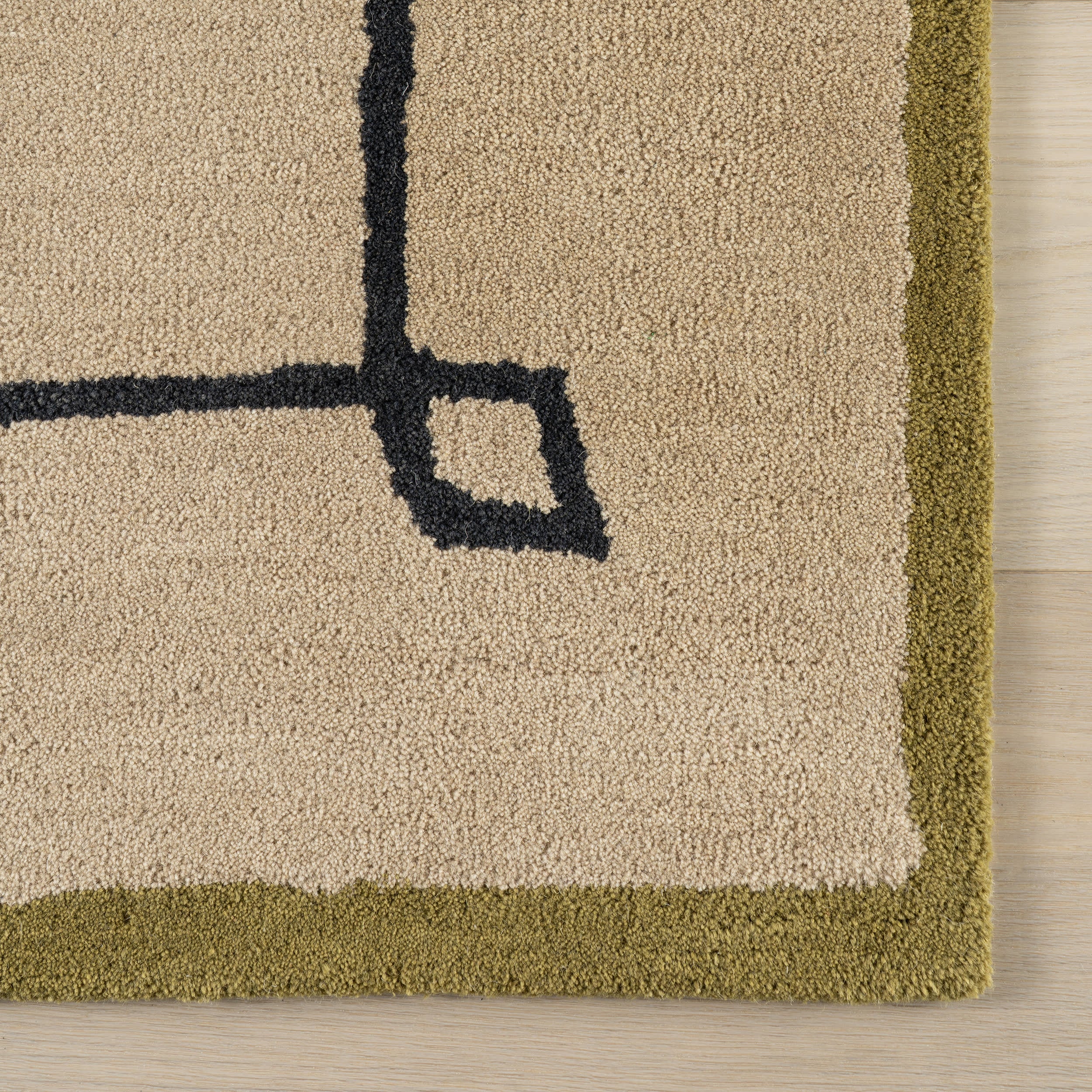 Serge Bordered Wool Rug by Nate Berkus | Tan - Image 4