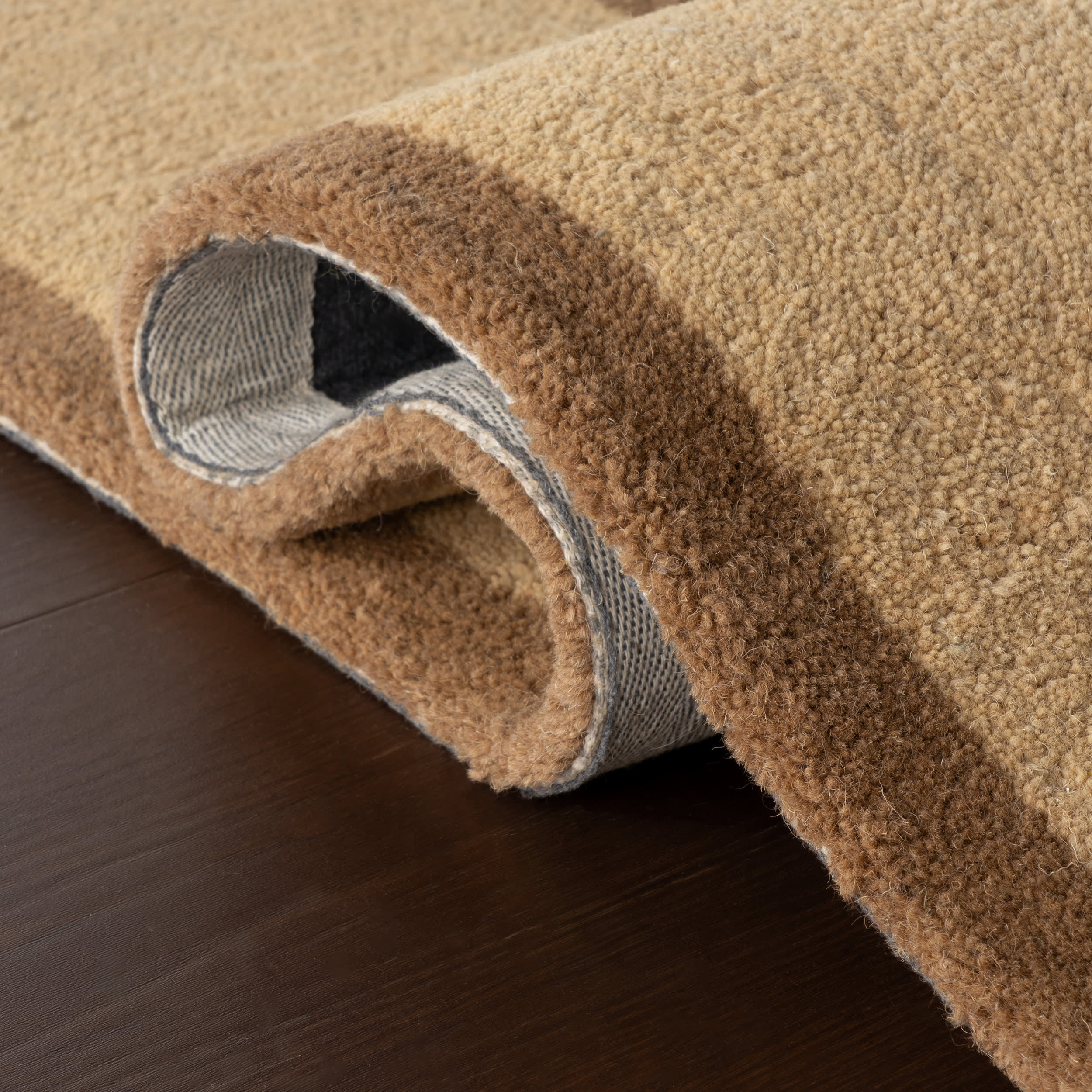 Serge Bordered Wool Rug by Nate Berkus | Brown - Image 6