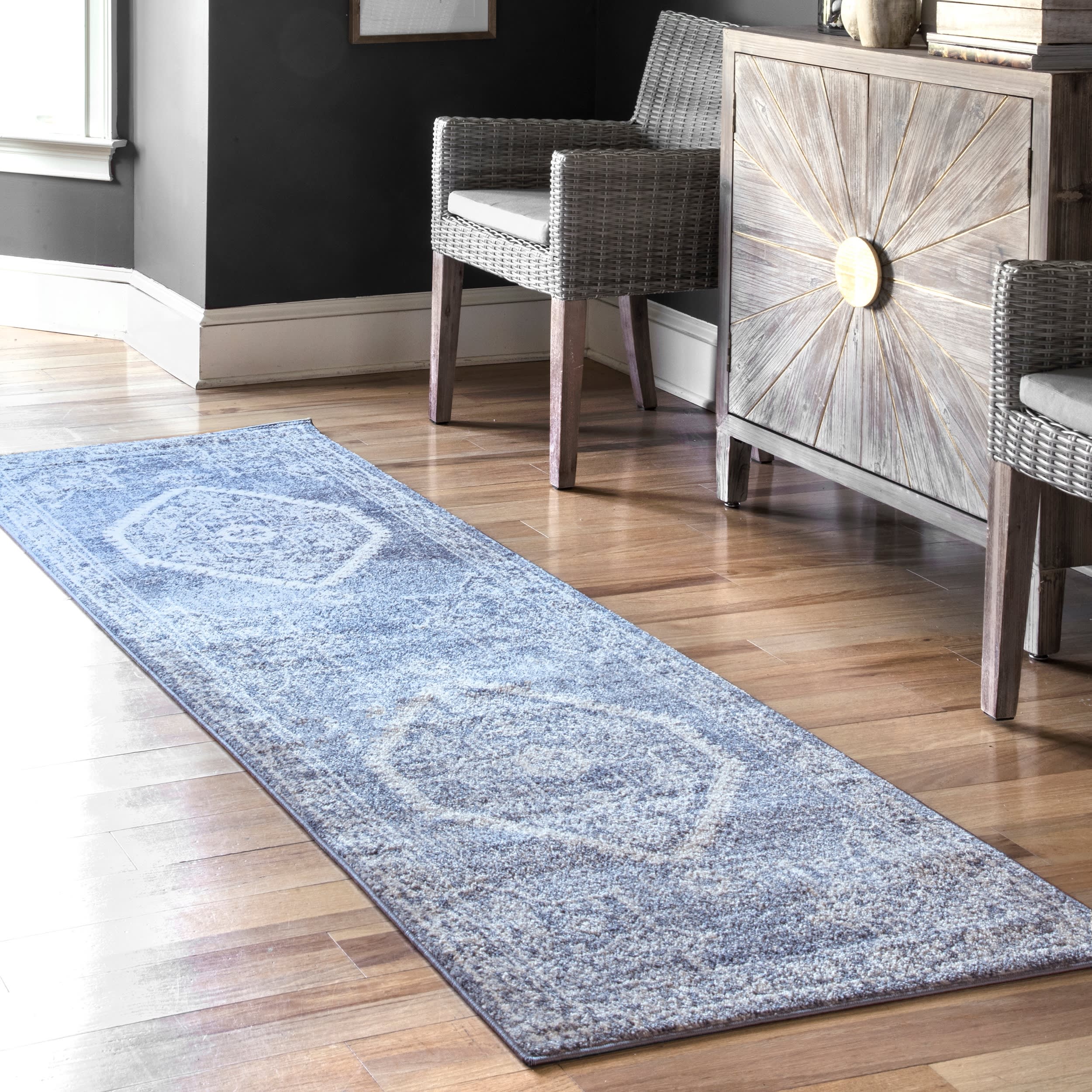 Serrated Emblem Rug | Blue - Image 2