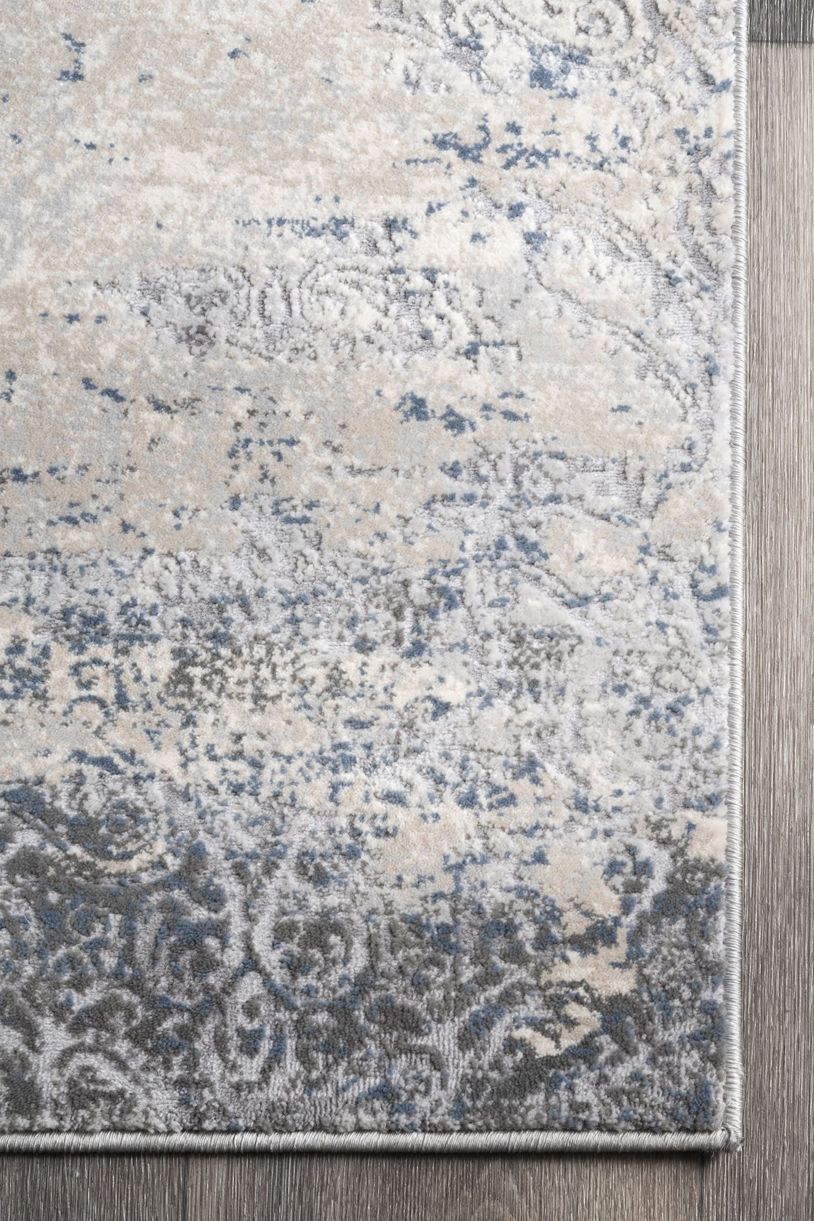 Shaded Abstract Rug | Silver - Image 3