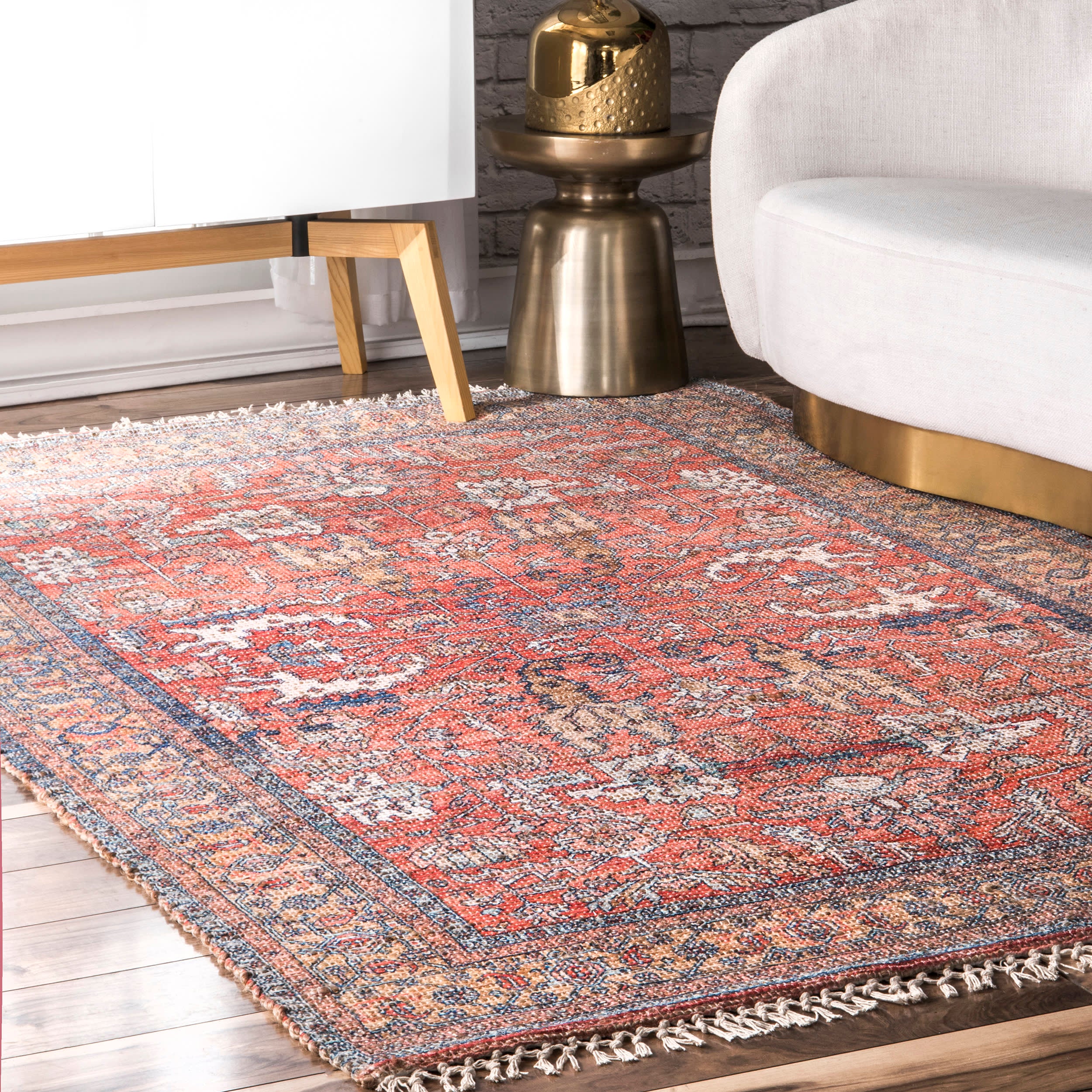 Shaded Garden Tassel Rug | Multicolor - Image 2