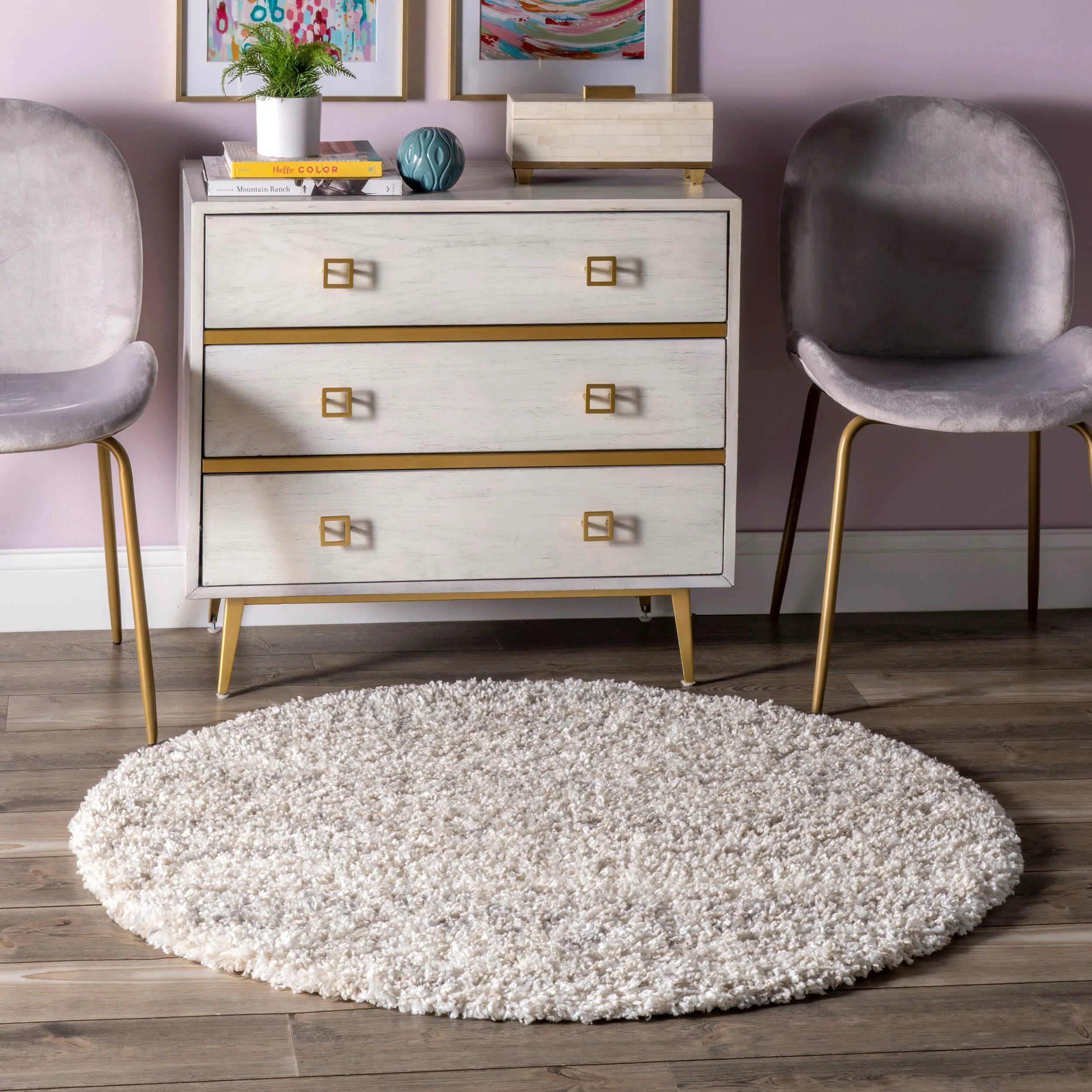 Shaded Shag With Tassels Rug | Ivory - Image 2