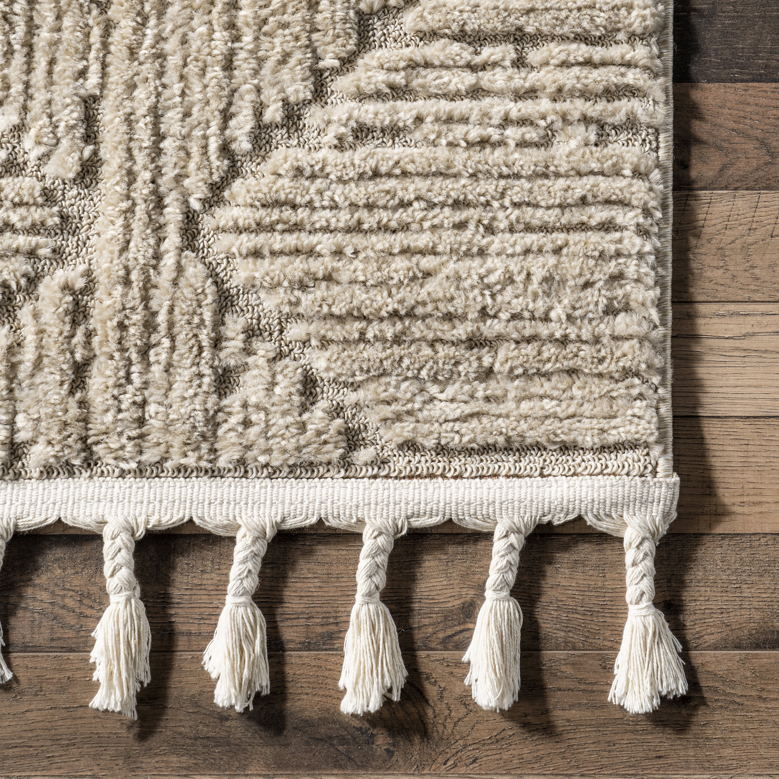 Shafali Tiled Trellis Rug | Beige - Image 3