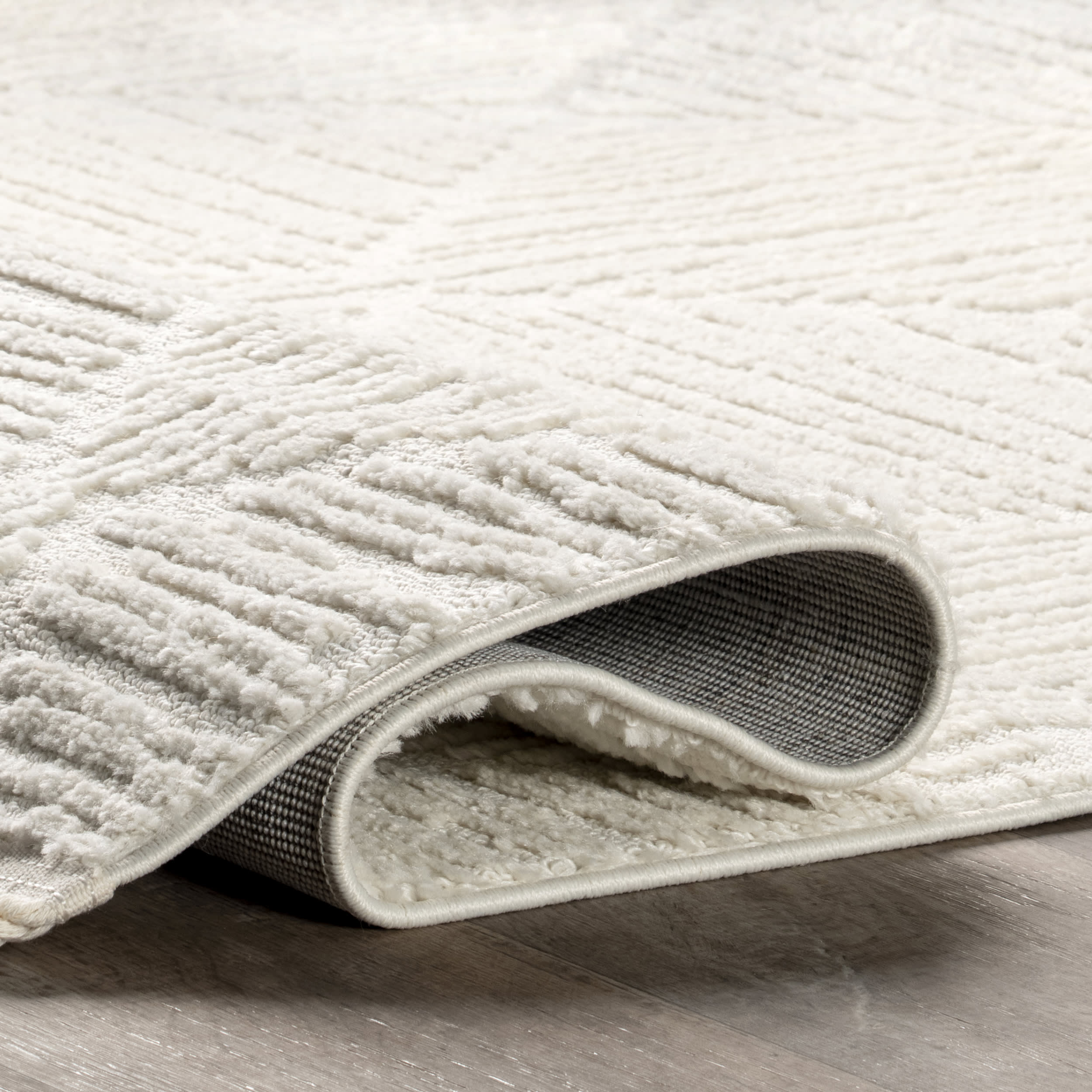 Shafali Tiled Trellis Rug | Cream - Image 9