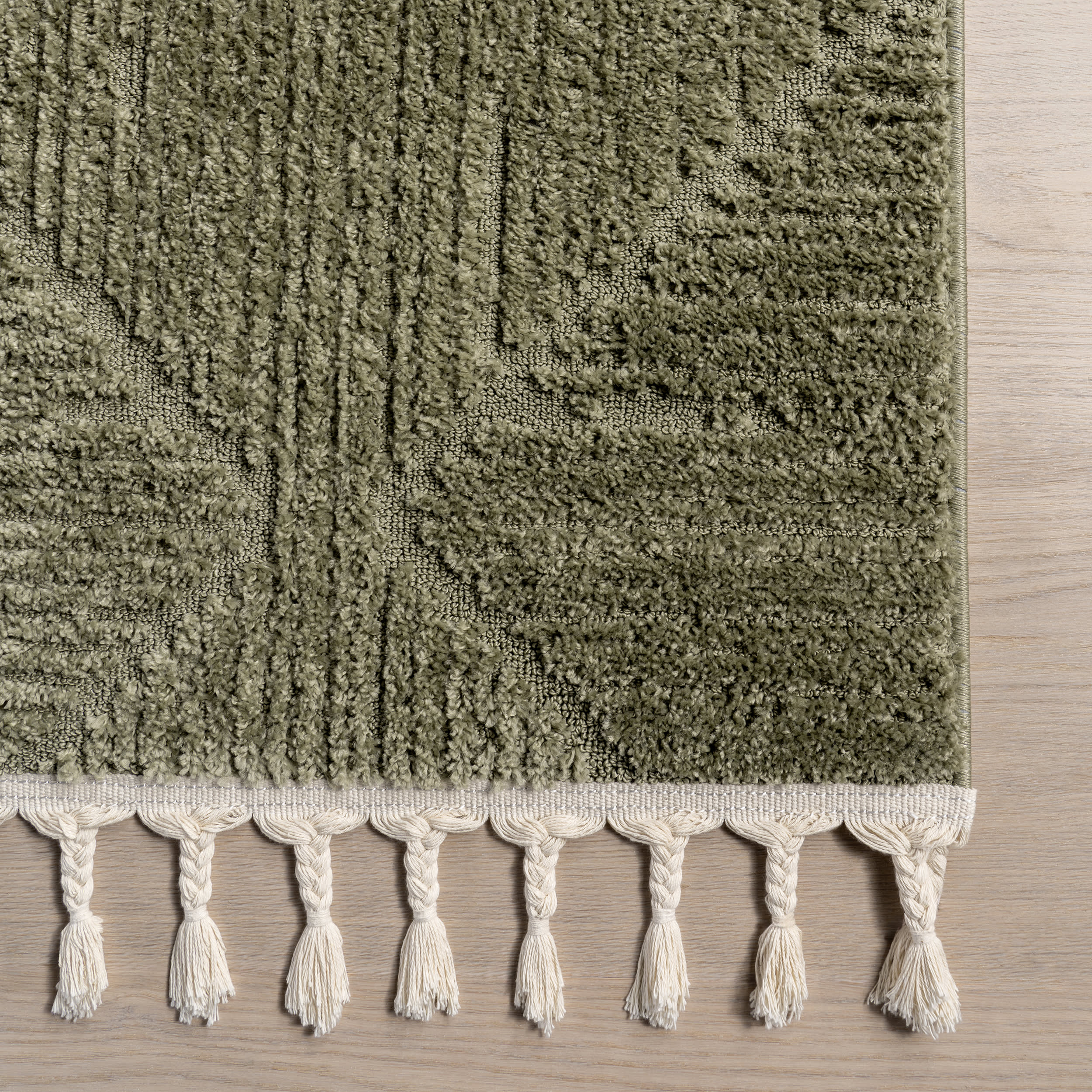Shafali Tiled Trellis Rug | Green - Image 4