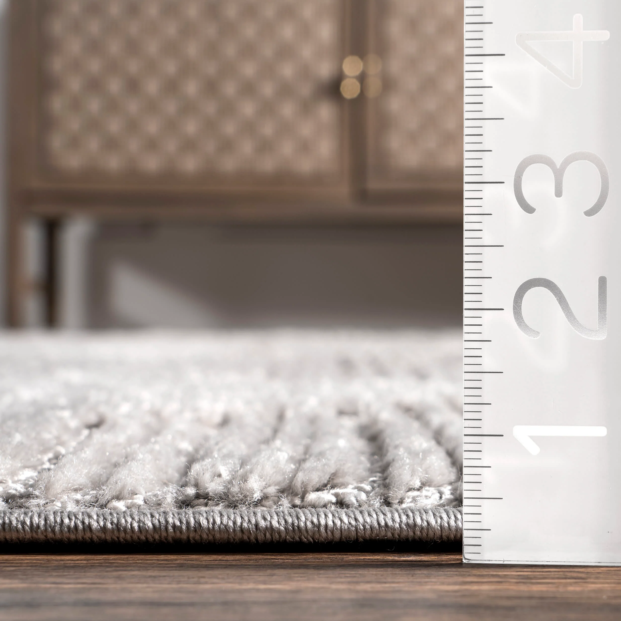 Shafali Tiled Trellis Rug | Light Grey - Image 5