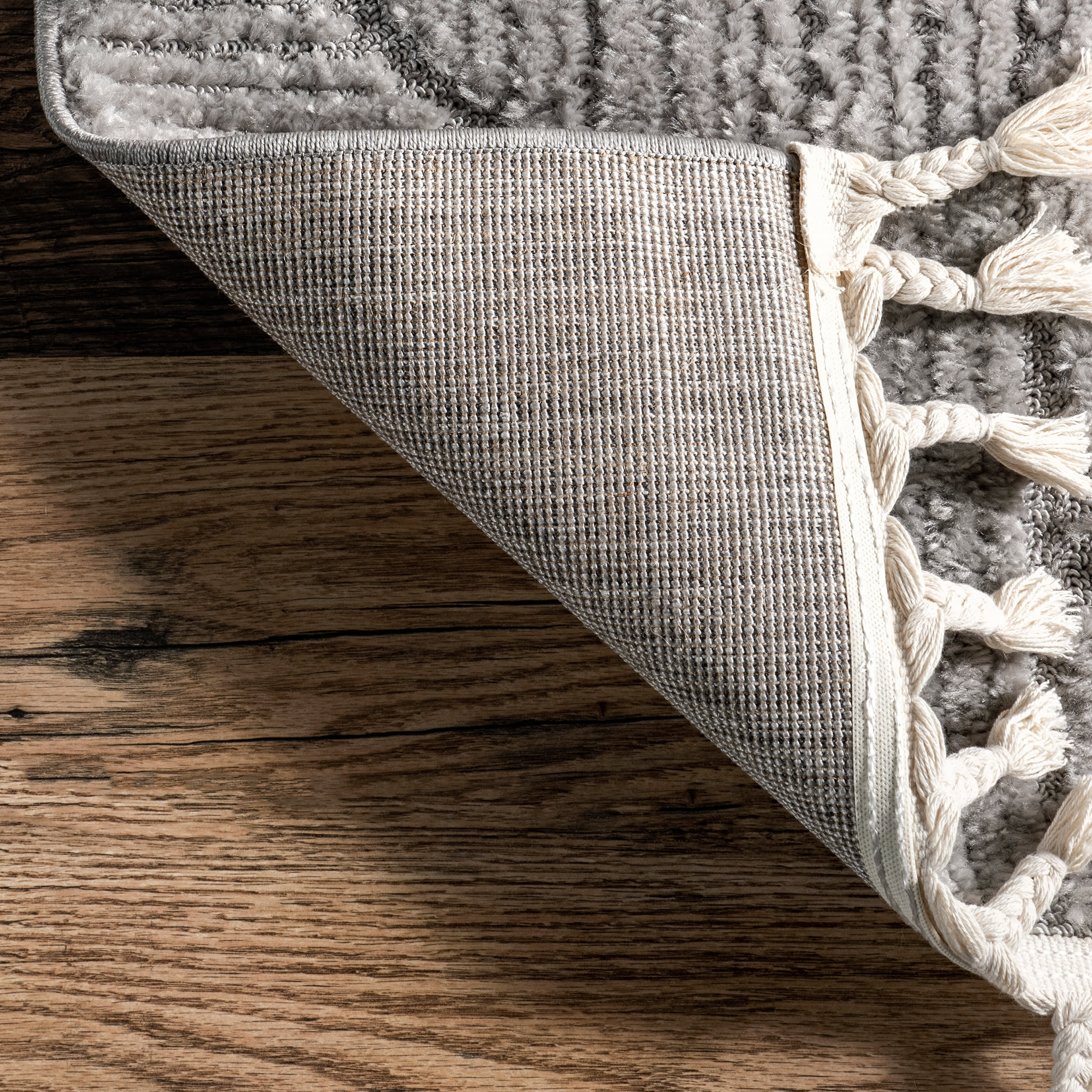 Shafali Tiled Trellis Rug | Light Grey - Image 6