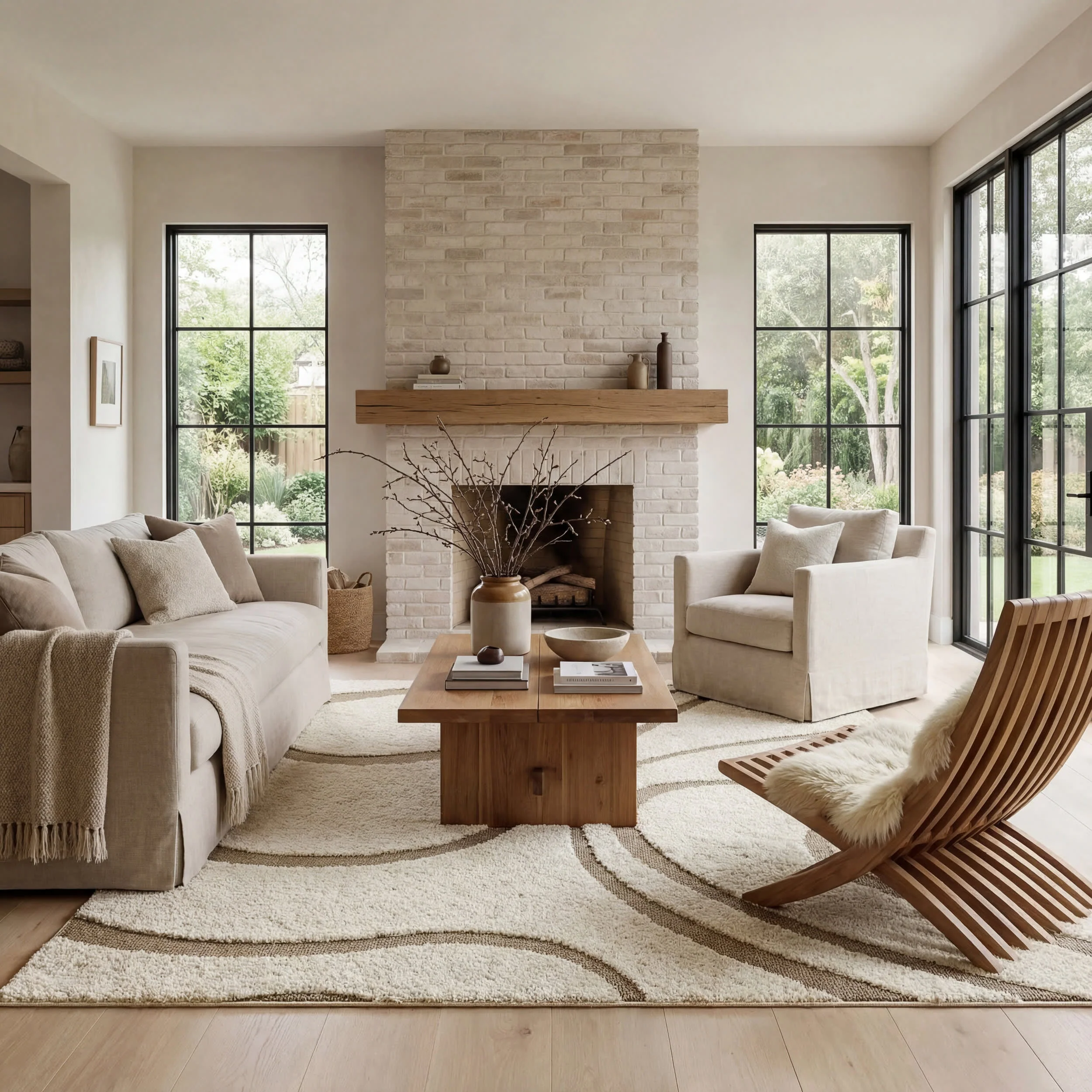Shaggy Curves Rug | Cream - Image 2