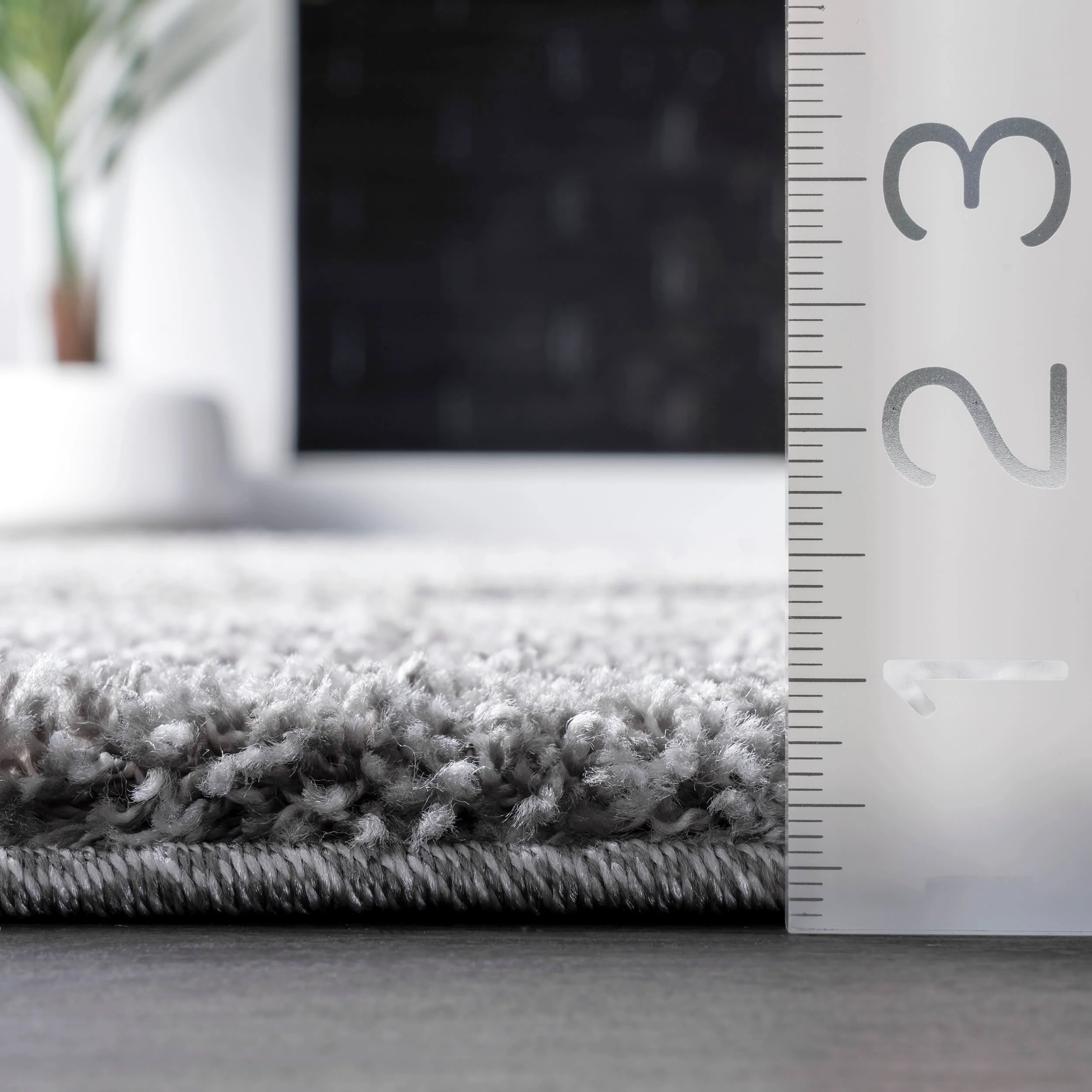 Shaggy Curves Rug | Dark Grey - Image 5
