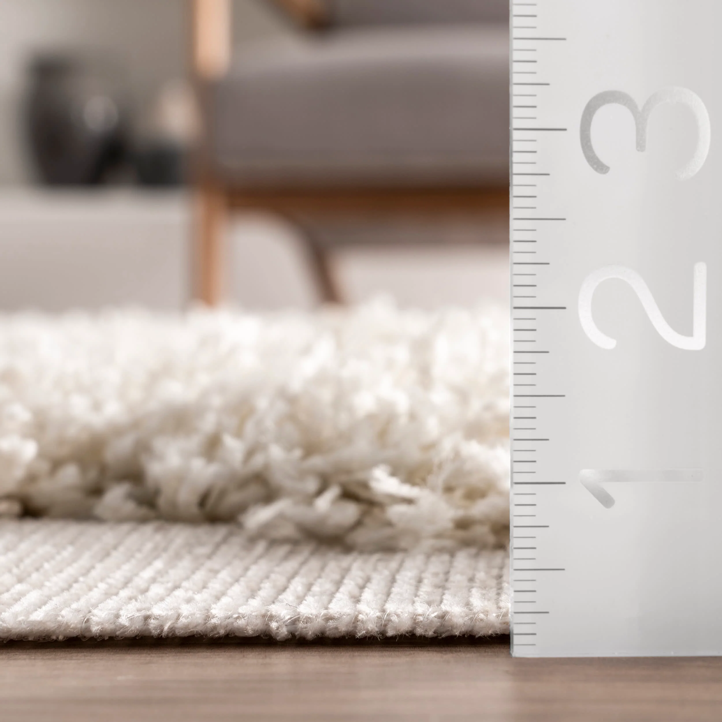 Shaggy Diamond Trellis Rug | Ivory - Image 5