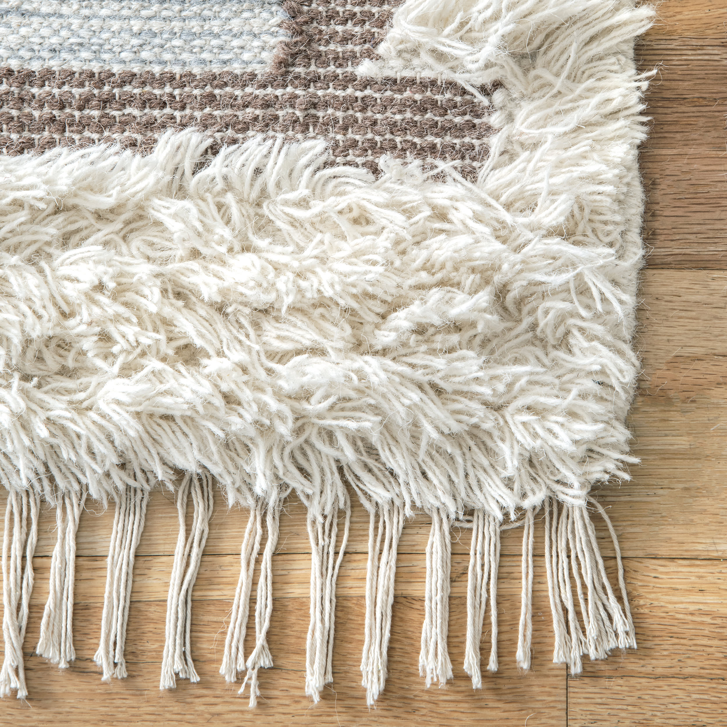 Shaggy Regal Tribal Rug | Blue - Image 3