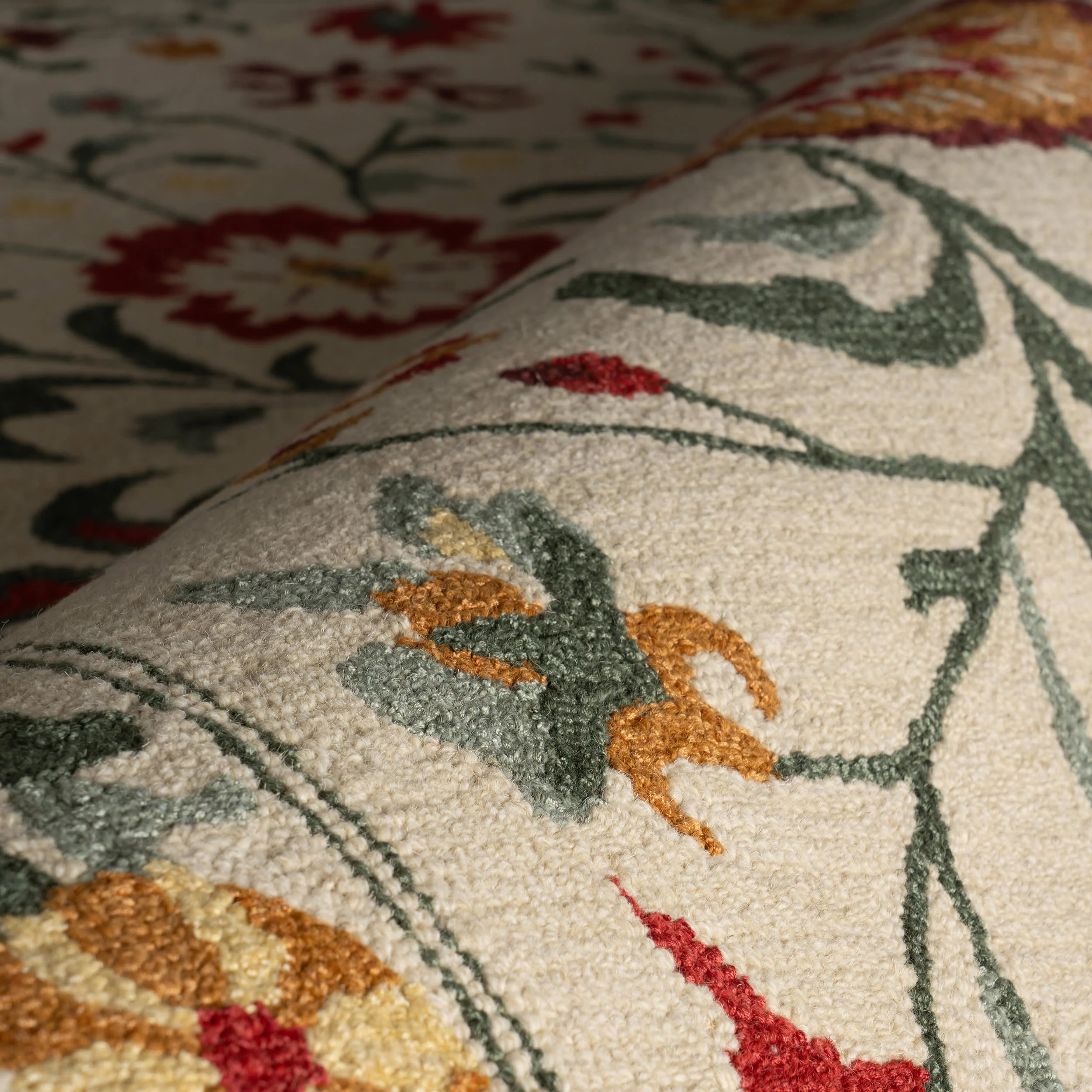 Shangrila Folk Floral Wool Rug | Multicolor - Image 3