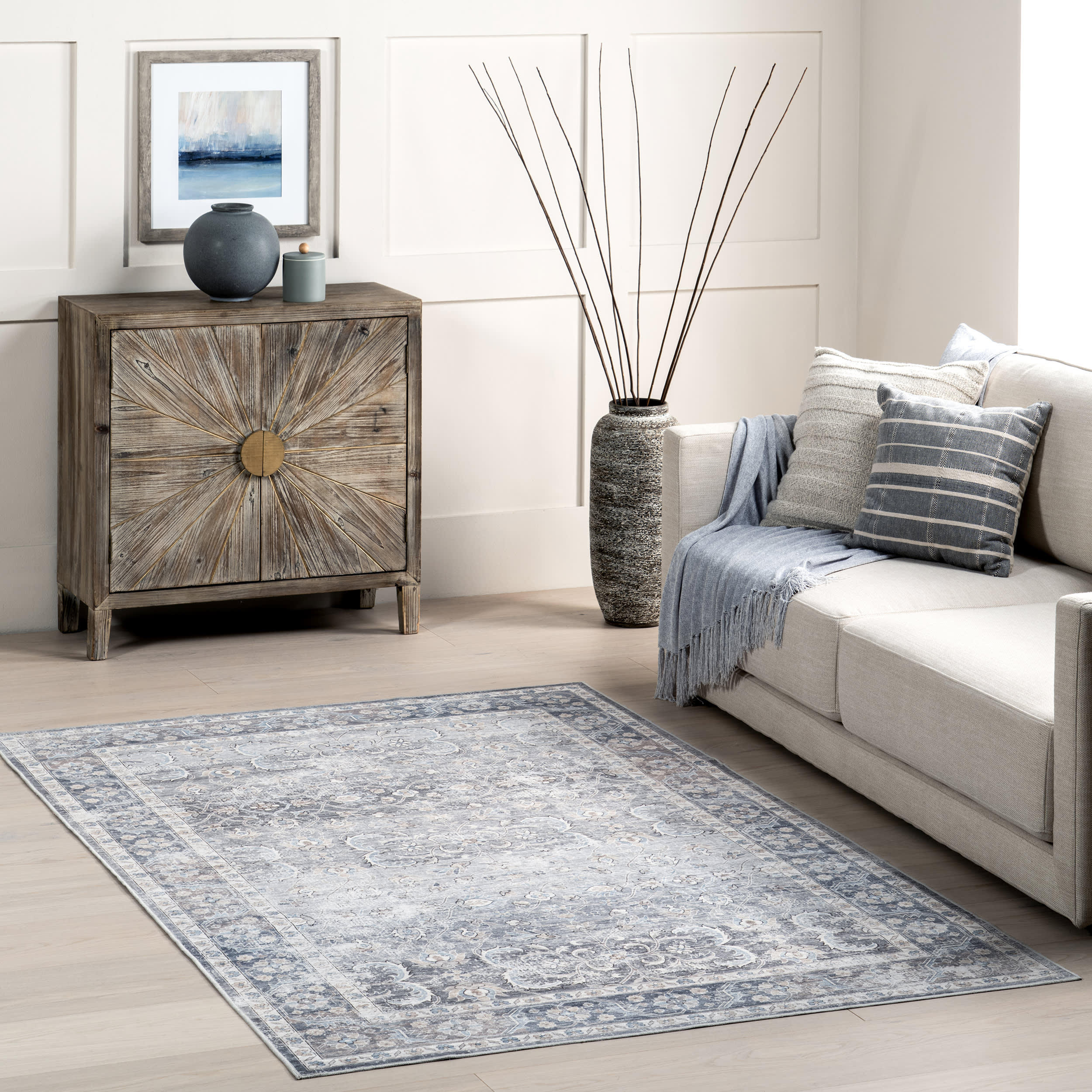 Shannon Spill Proof Washable Rug | Grey - Image 2