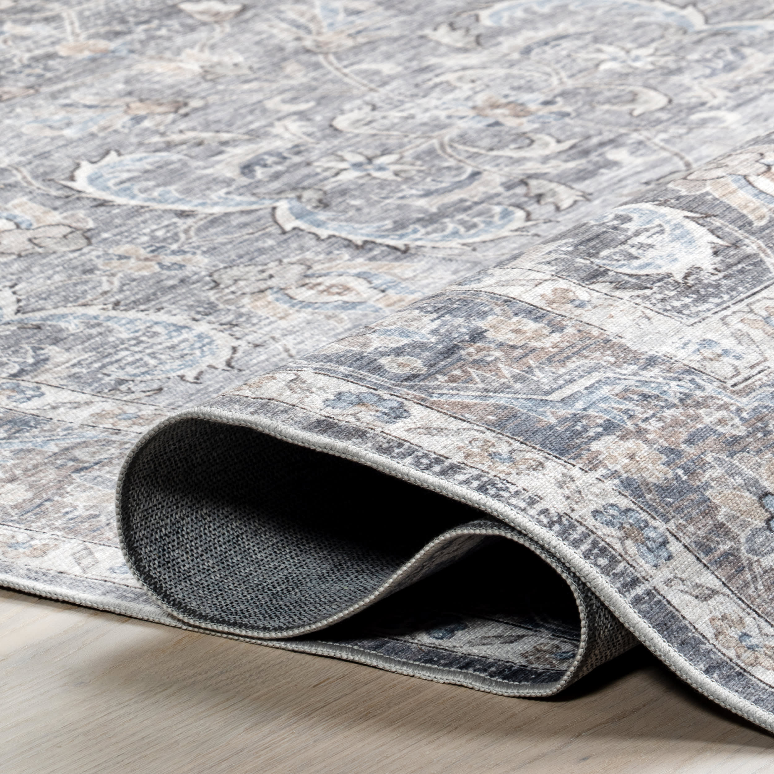Shannon Spill Proof Washable Rug | Grey - Image 8