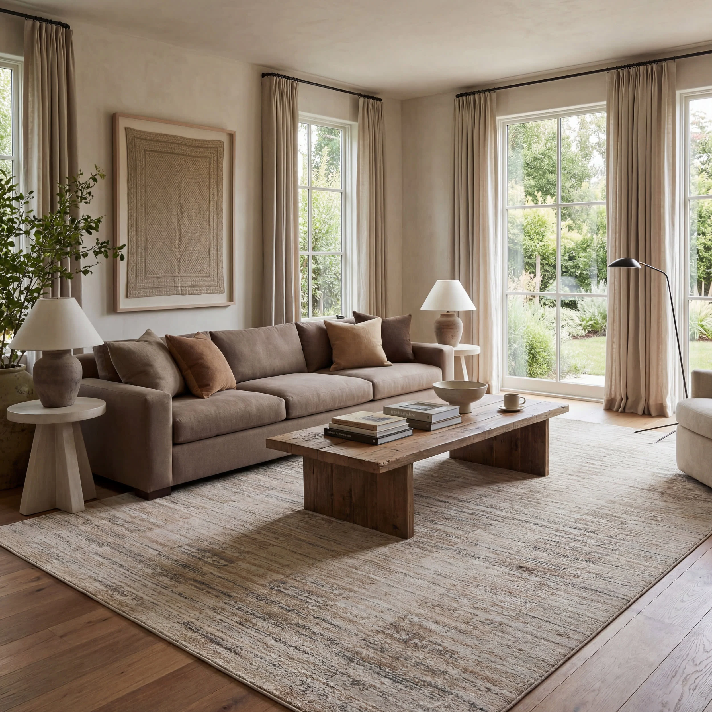 Sharya Modern Southwestern Rug | Brown - Image 2