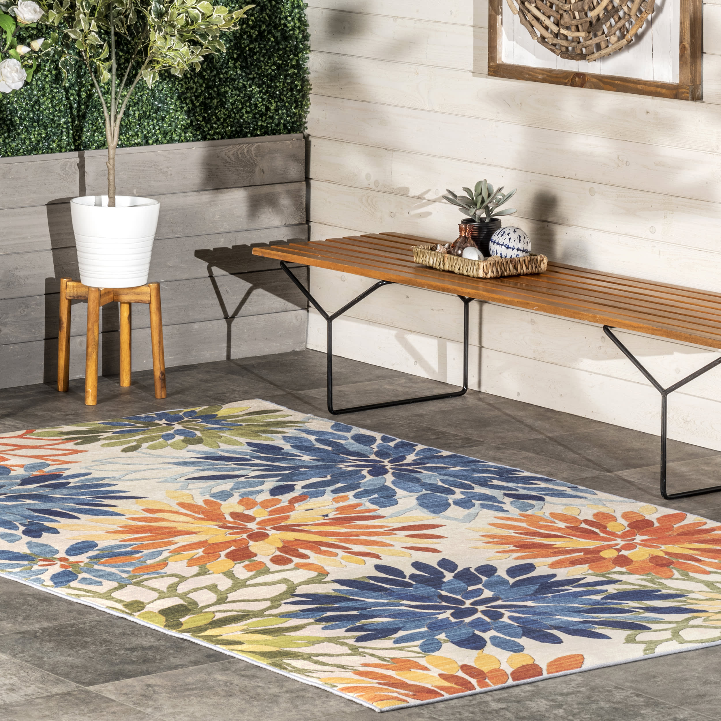 Shay Garden Washable Indoor/Outdoor Rug | Multicolor - Image 2