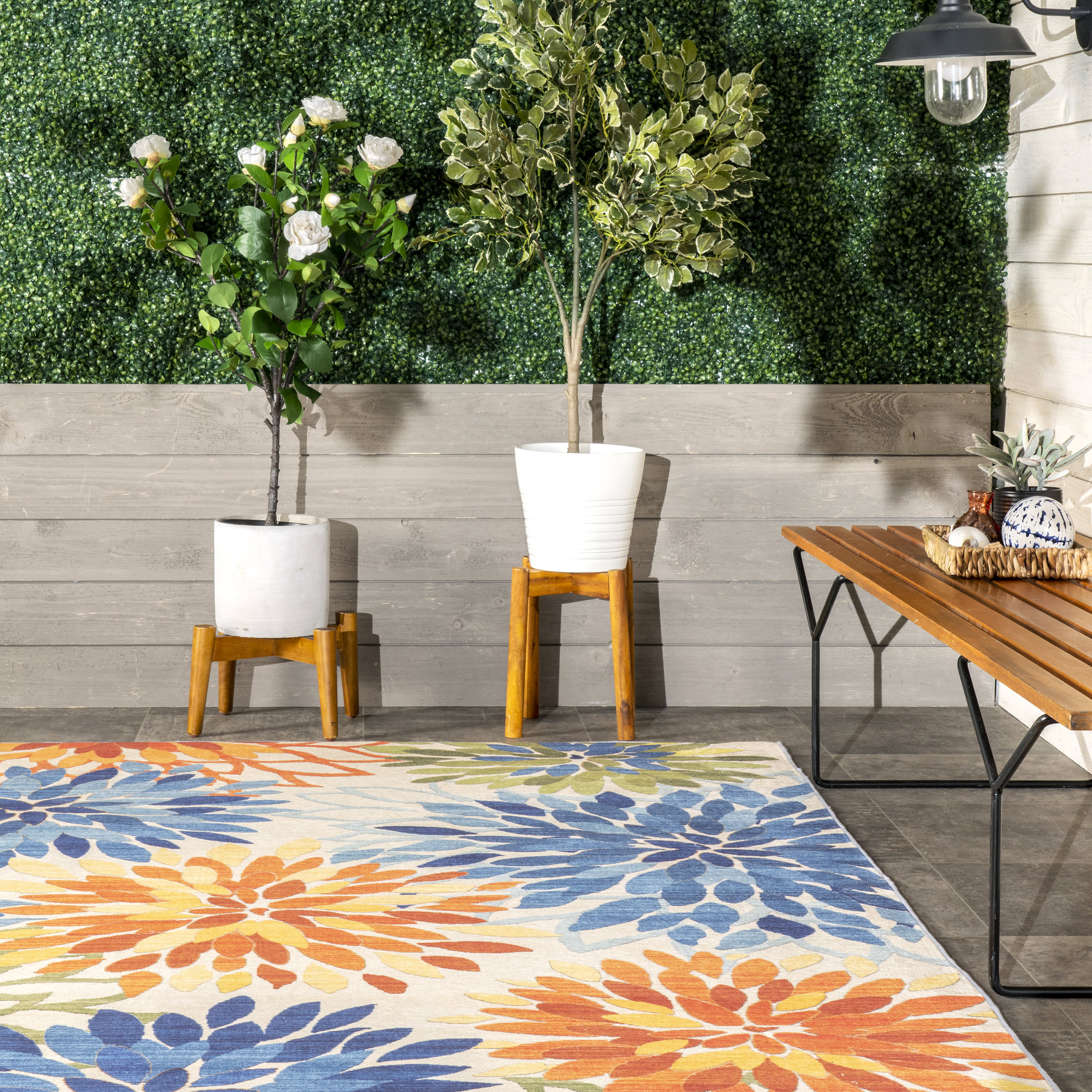 Shay Garden Washable Indoor/Outdoor Rug | Multicolor - Image 4