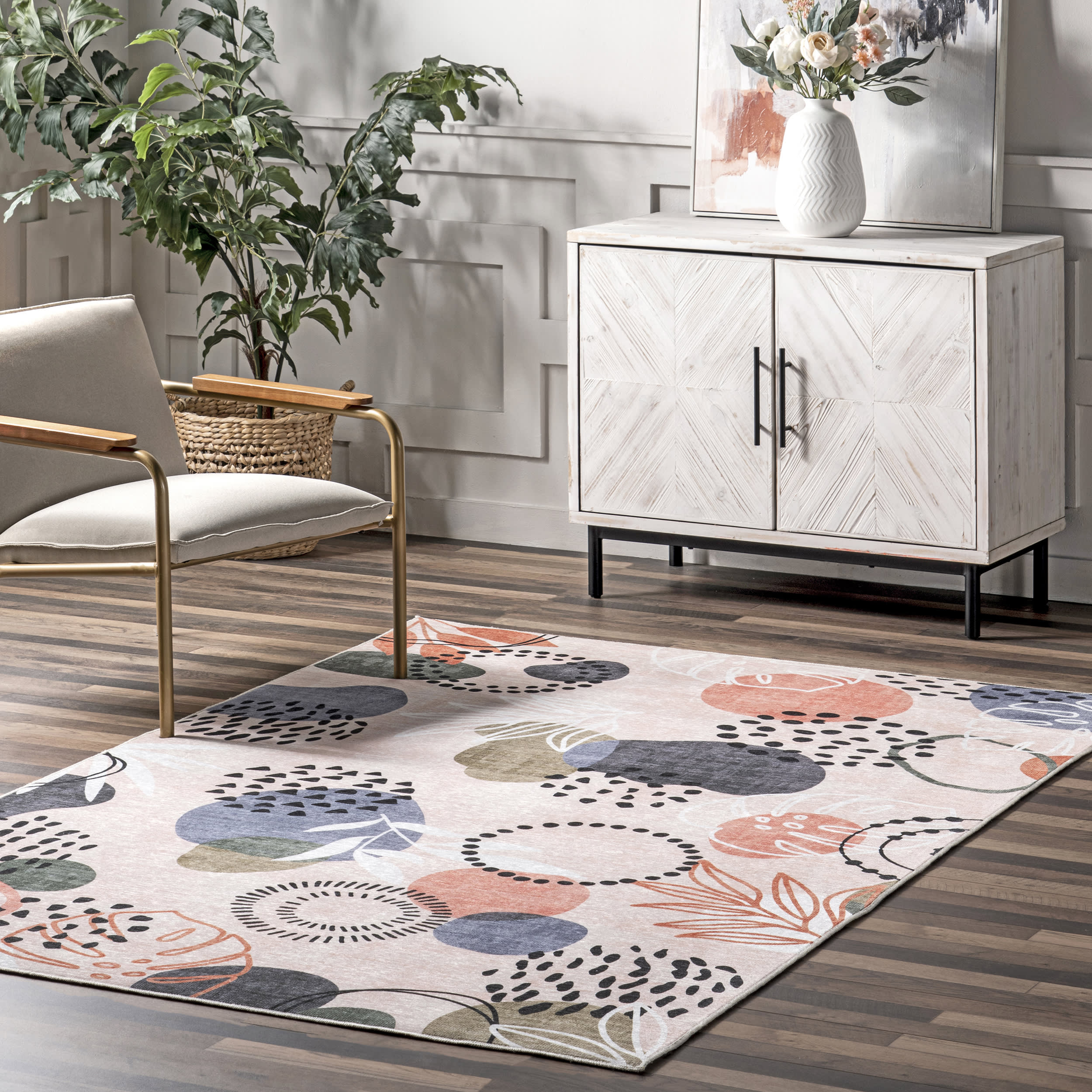 Shaylee Pond Washable Indoor/Outdoor Rug | Multicolor - Image 8