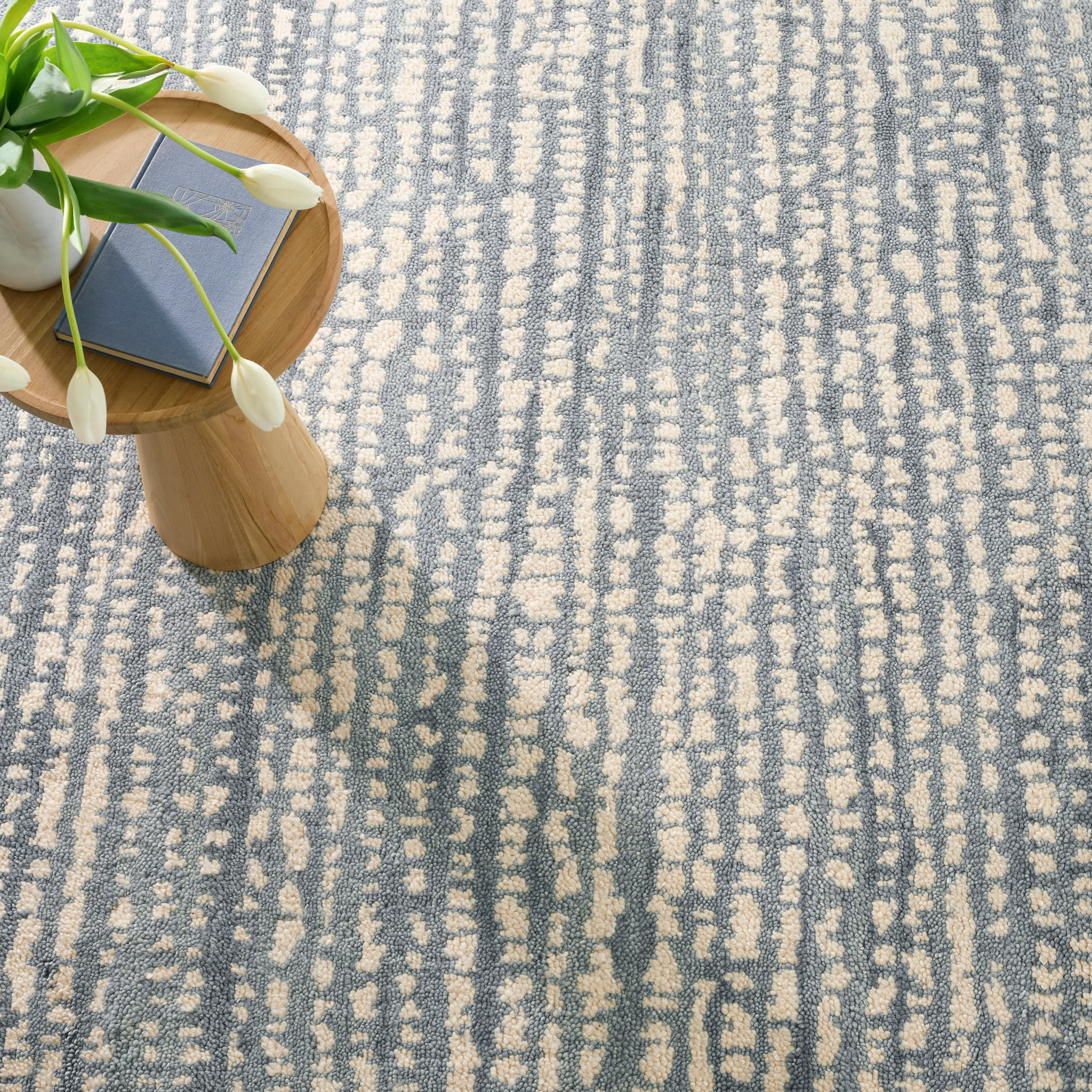 Shepherd Hand Knotted Wool Rug | Pewter Blue - Image 3
