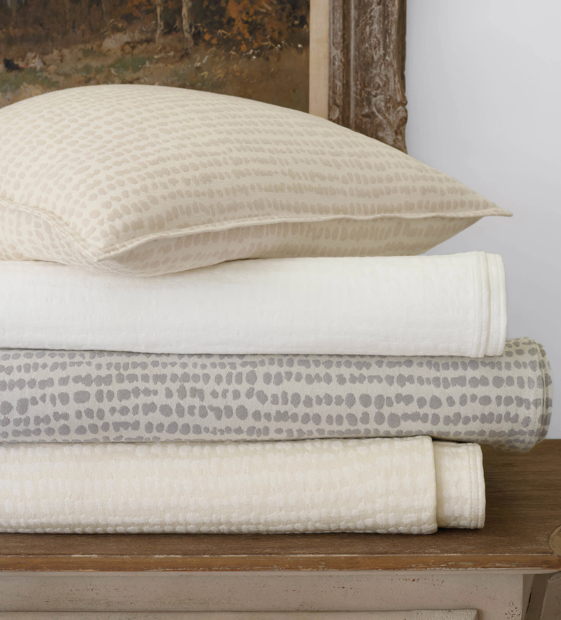 Shepherd Matelasse Coverlet | Pebble - Image 2