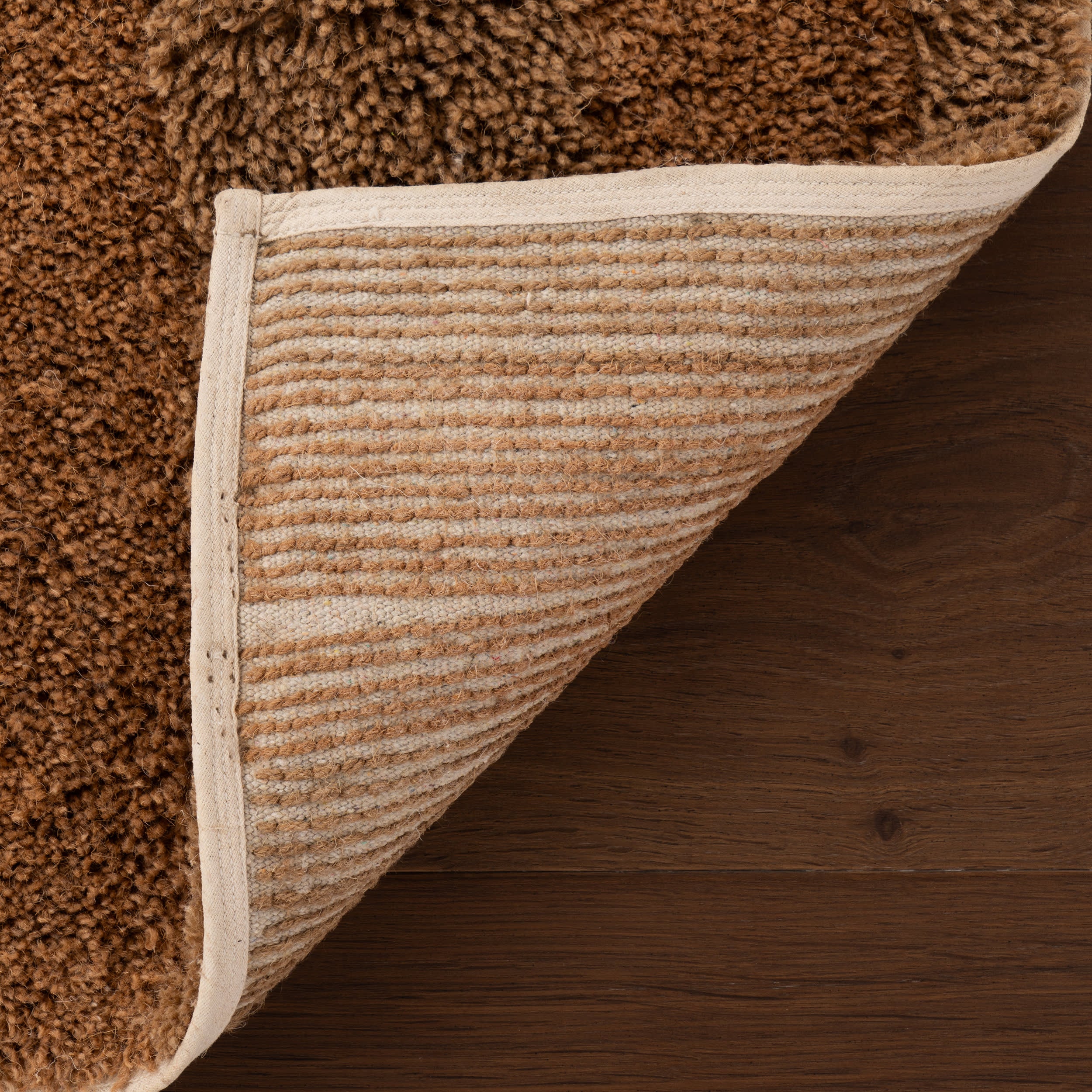 Shevina Handmade Washable Wool Rug | Brown - Image 11