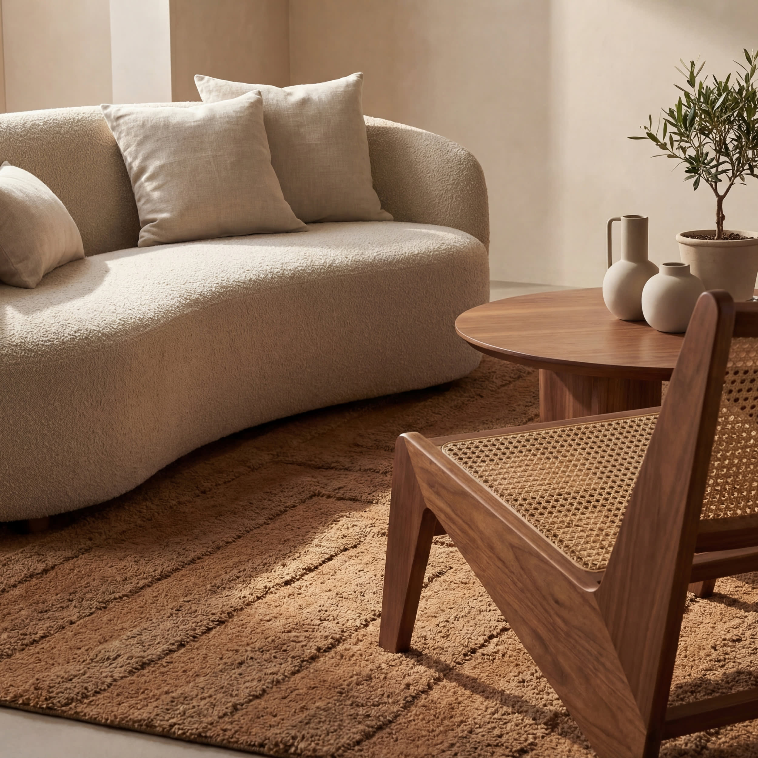 Shevina Handmade Washable Wool Rug | Brown - Image 6