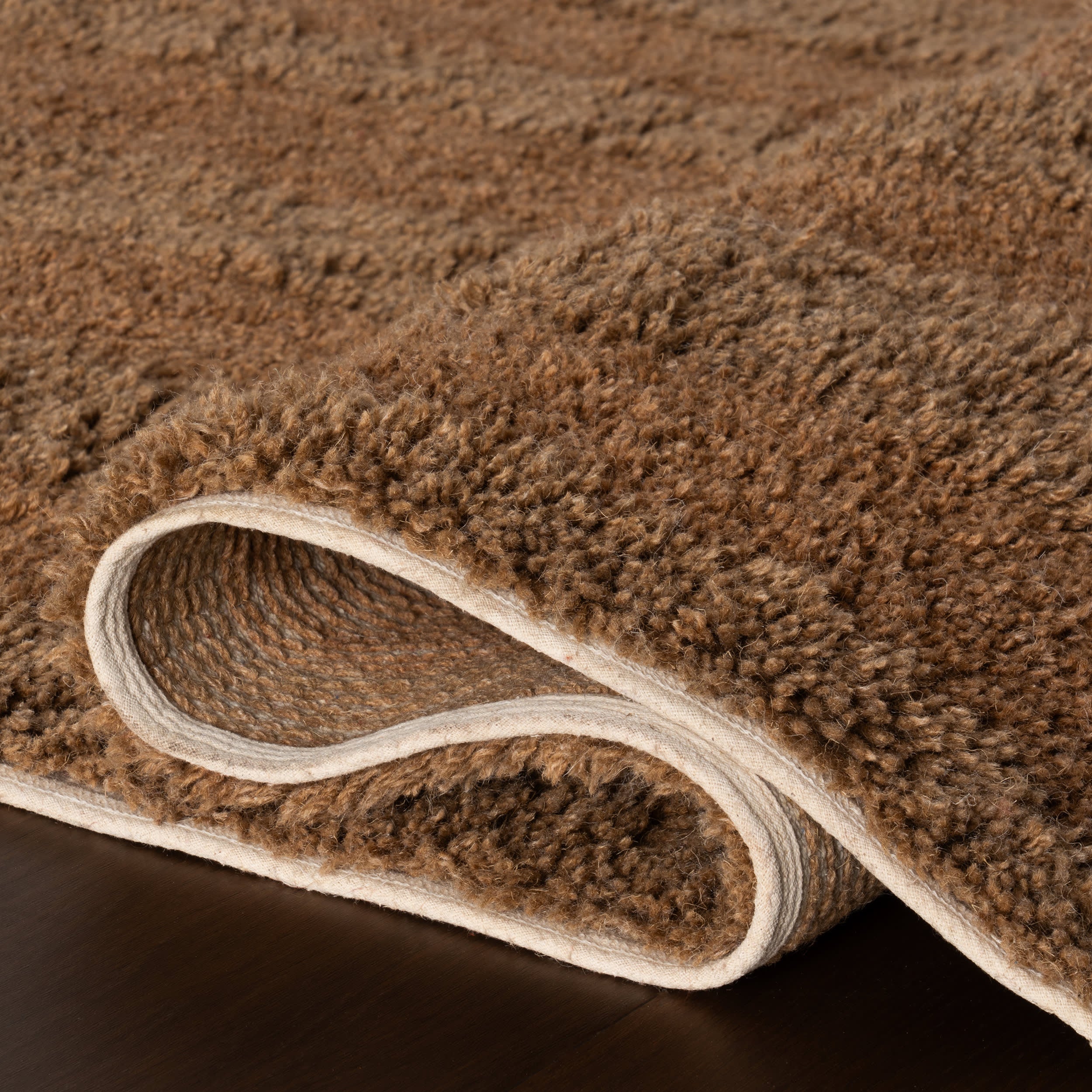 Shevina Handmade Washable Wool Rug | Brown - Image 7