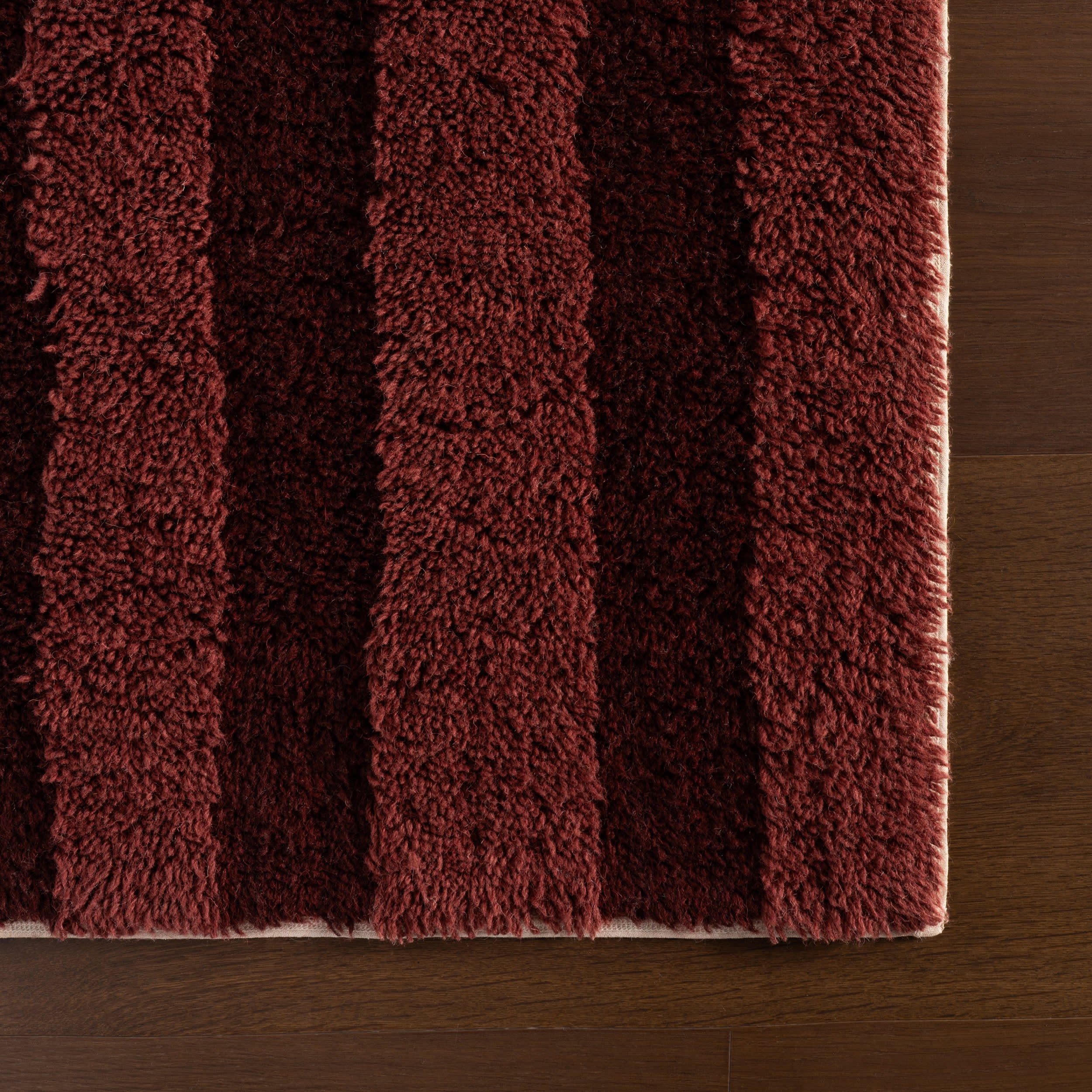 Shevina Handmade Washable Wool Rug | Burgundy - Image 9