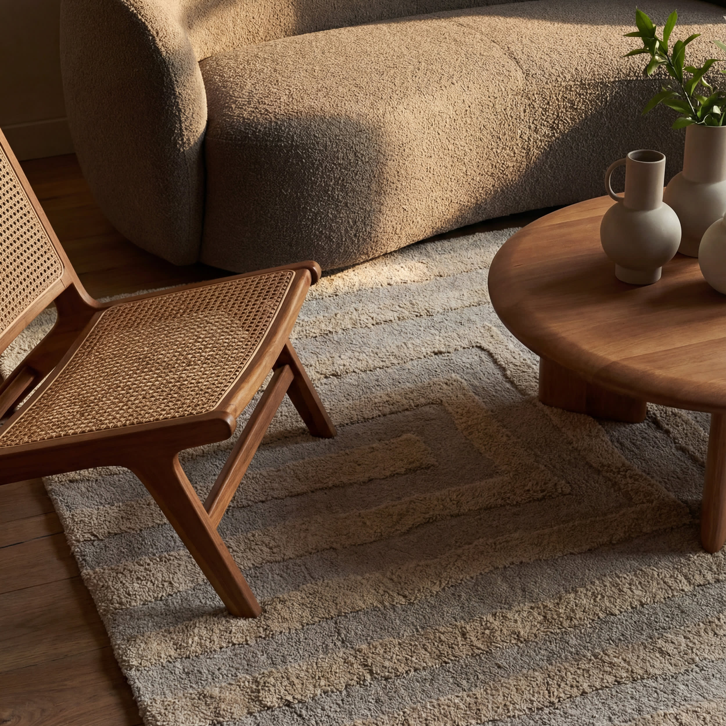 Shevina Handmade Washable Wool Rug | Greige - Image 6