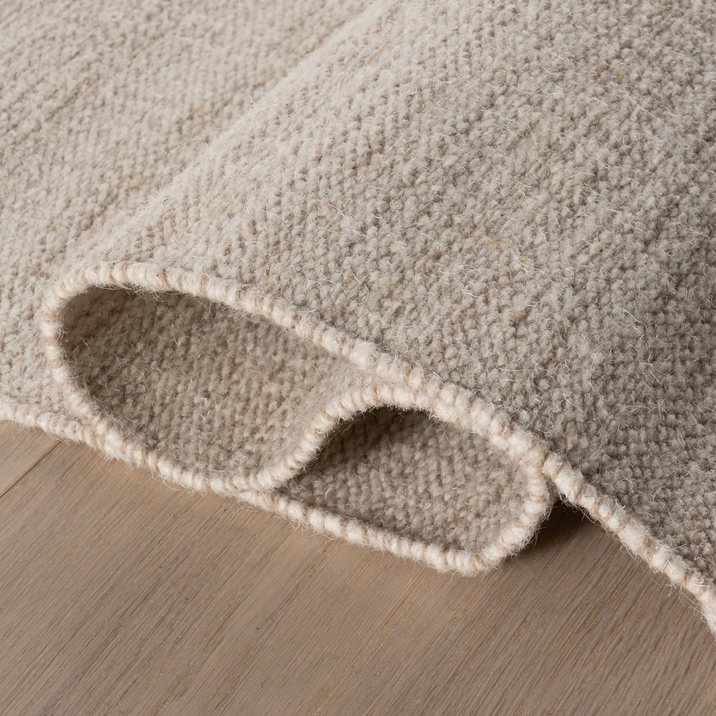 Shiloh Bohemian Striped Wool Rug | Beige - Image 8