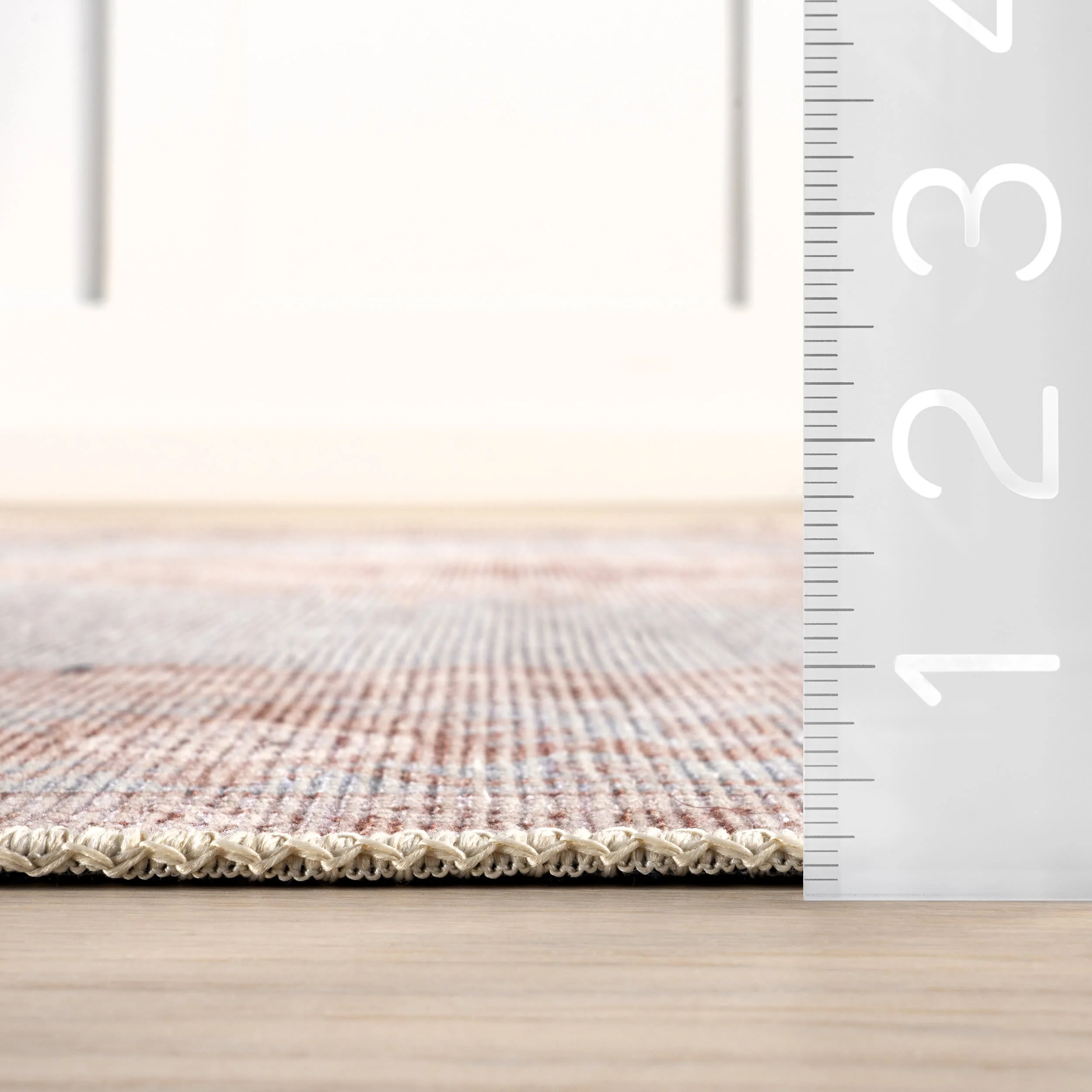 Shivani Medallion Washable Rug | Light Brown - Image 6