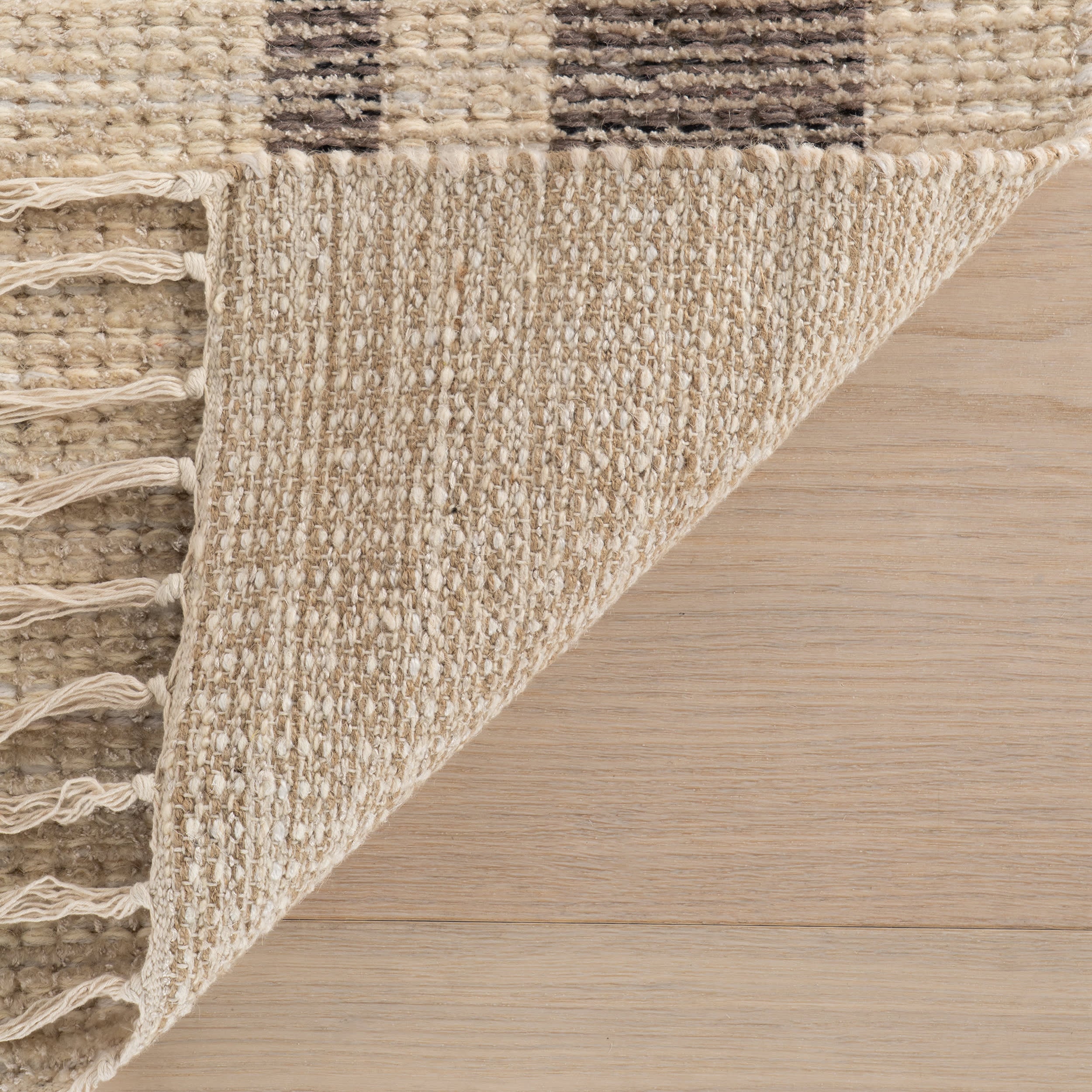 Shomar Bohemian Abstract Striped Rug | Natural - Image 6
