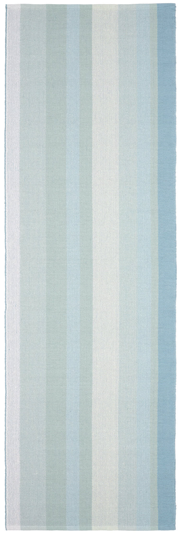 Shore Stripe Handwoven Cotton Rug | Sky Blue - Image 2