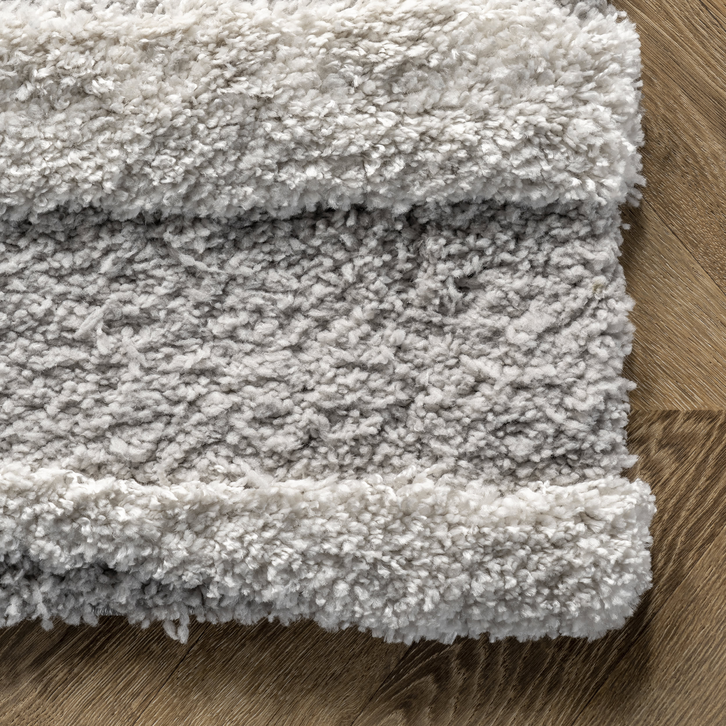 Sienna Zebra High-Low Rug | Light Grey - Image 3