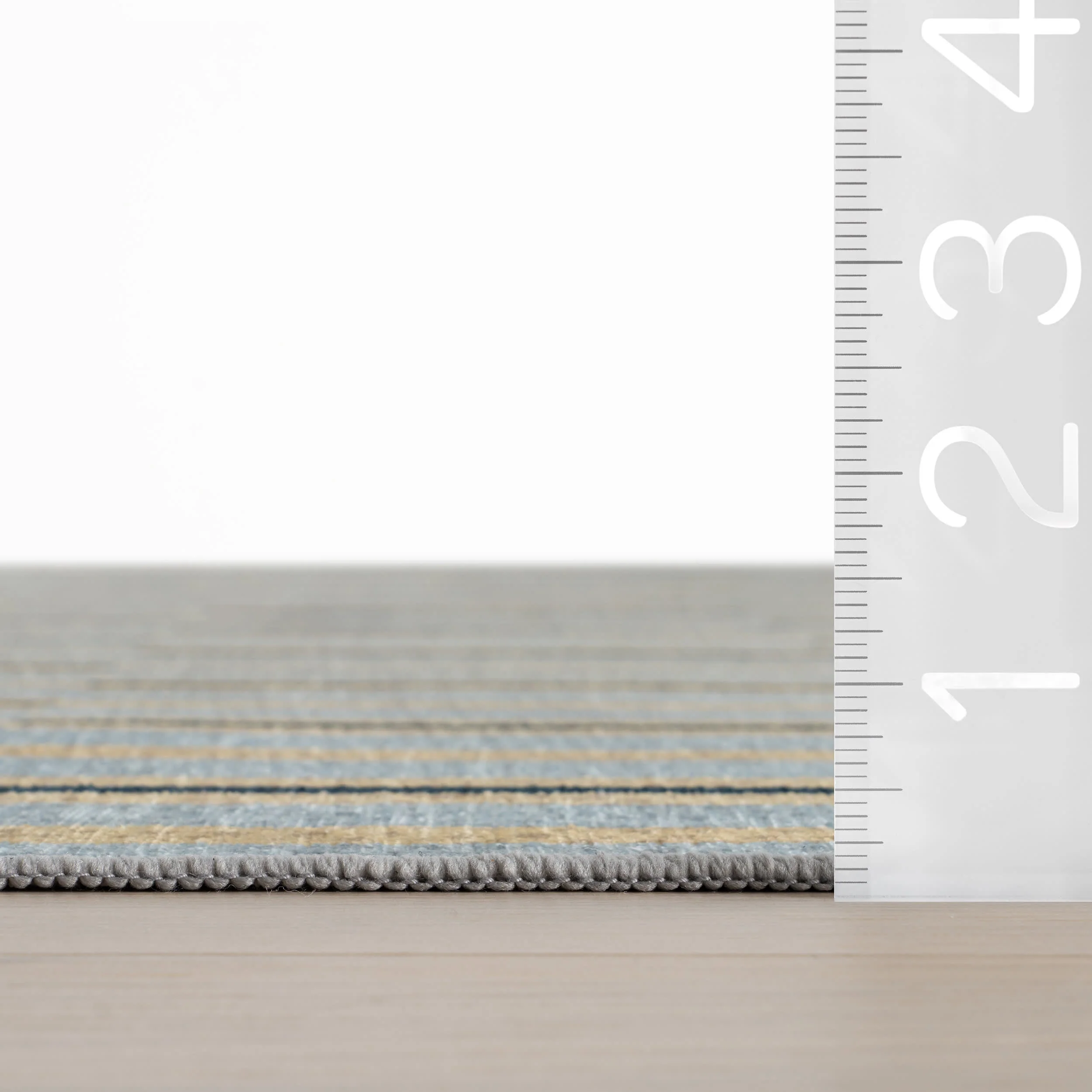 Signal Stripe Mid-Century Washable Rug by Society6 | Light Blue - Image 6