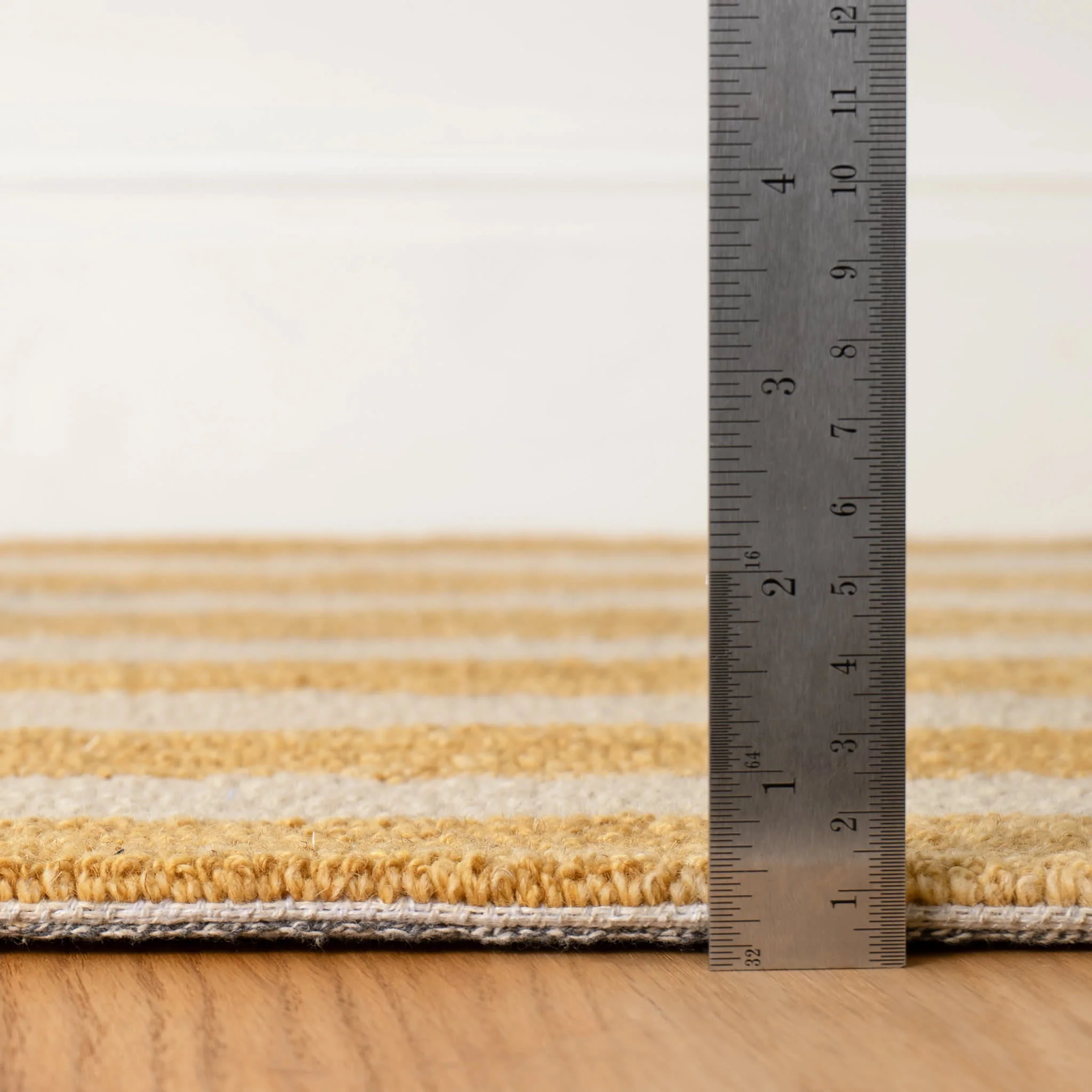 Silas Stripe Hand Micro Hooked Wool Rug | Gold - Image 6