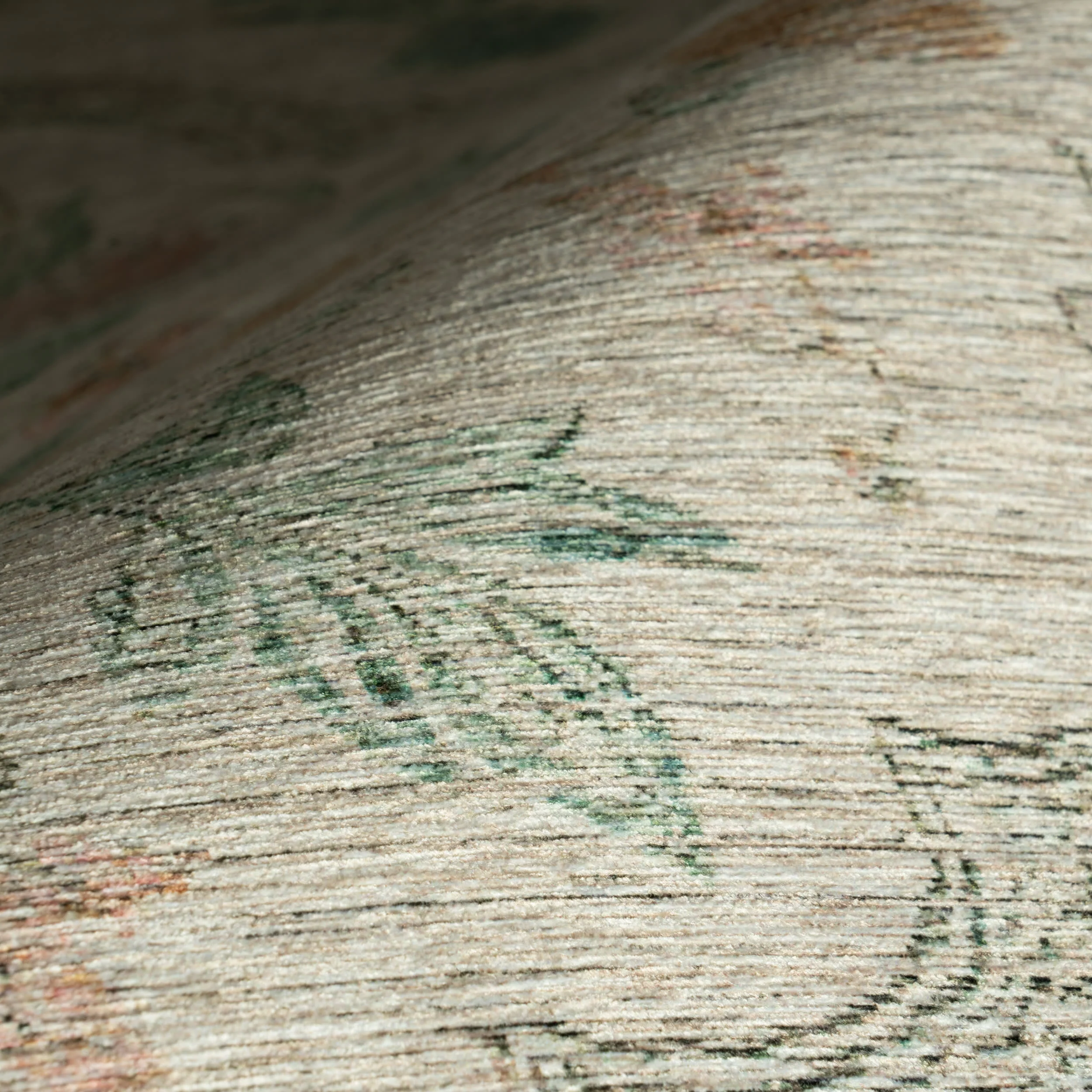 Silema Floral Transitional Washable Rug | Ivory - Image 3