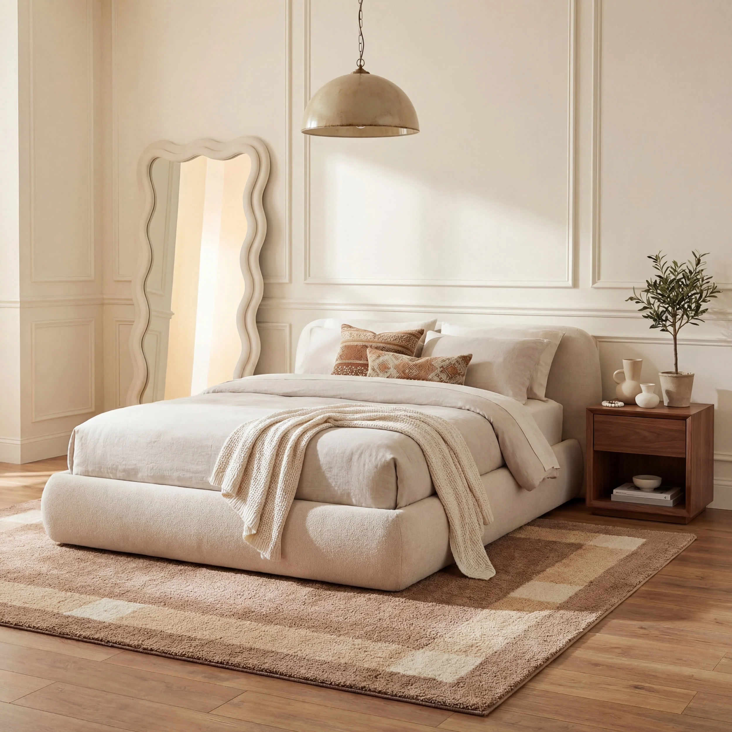 Silja Bordered Rug | Brown - Image 3