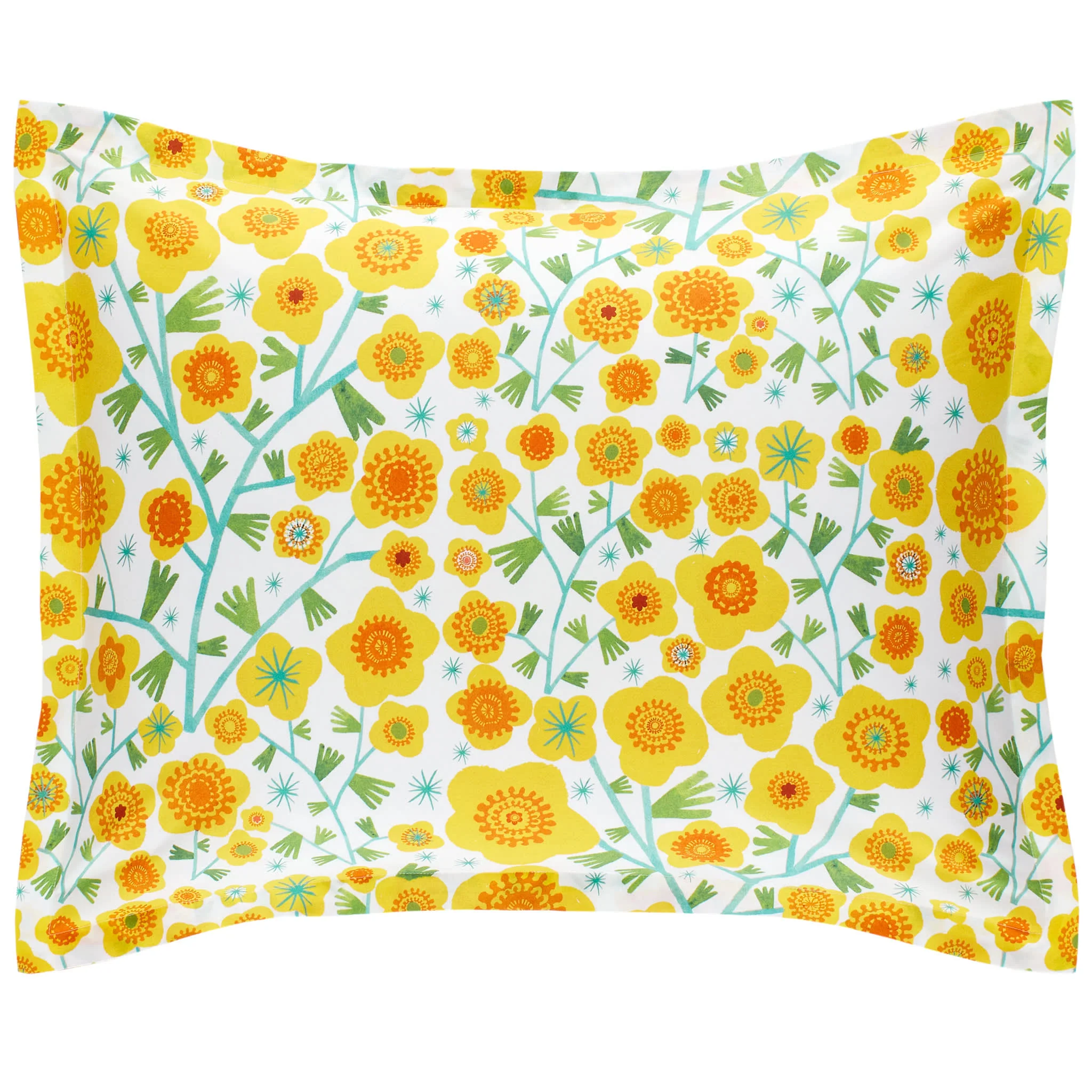 Silly Sunflowers Sham | Yellow - Image 2