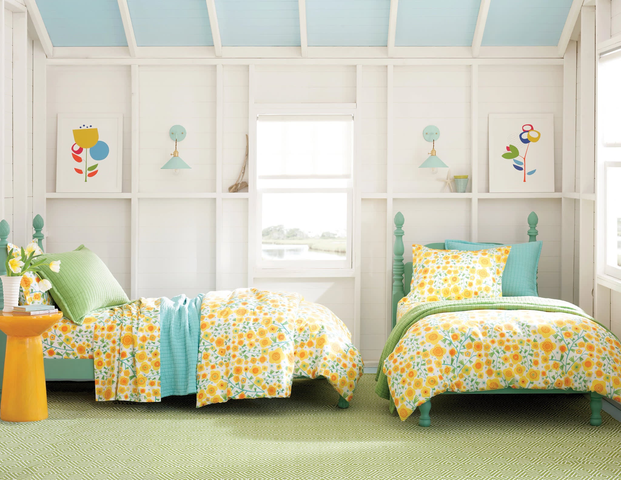 Silly Sunflowers Duvet Cover | Yellow - Image 2
